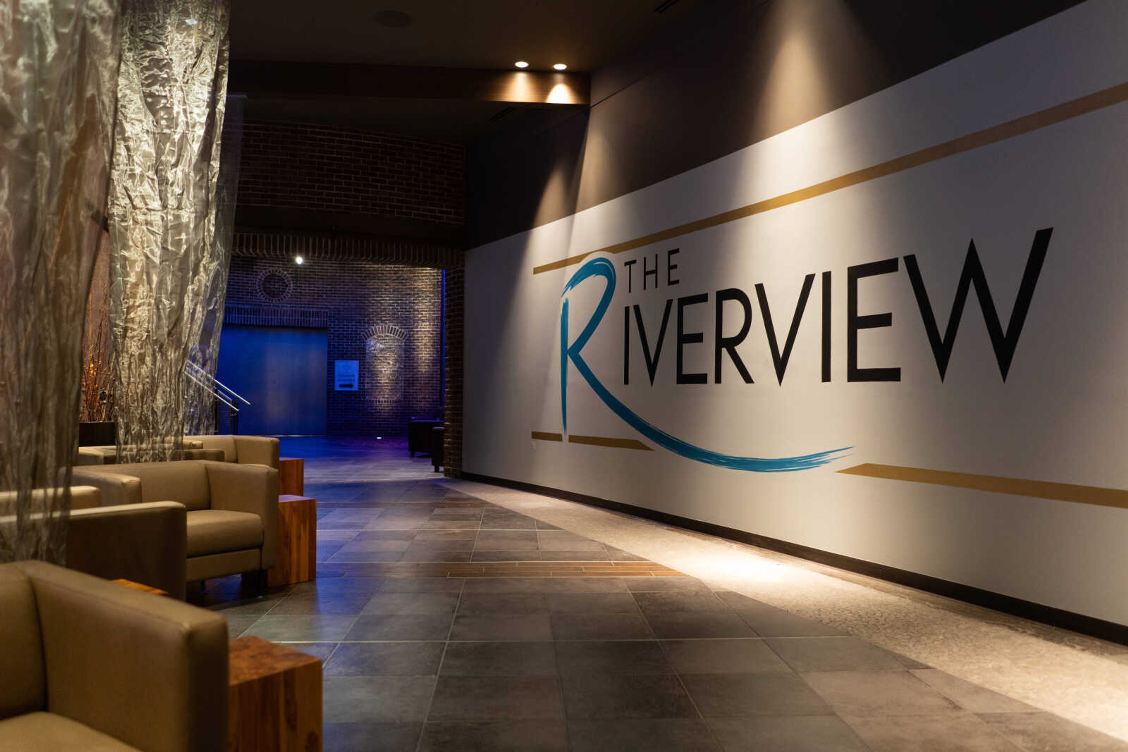 The interior of the first floor of The Riverview is shown, and will include an entrance to the casino and two elevators for guests.