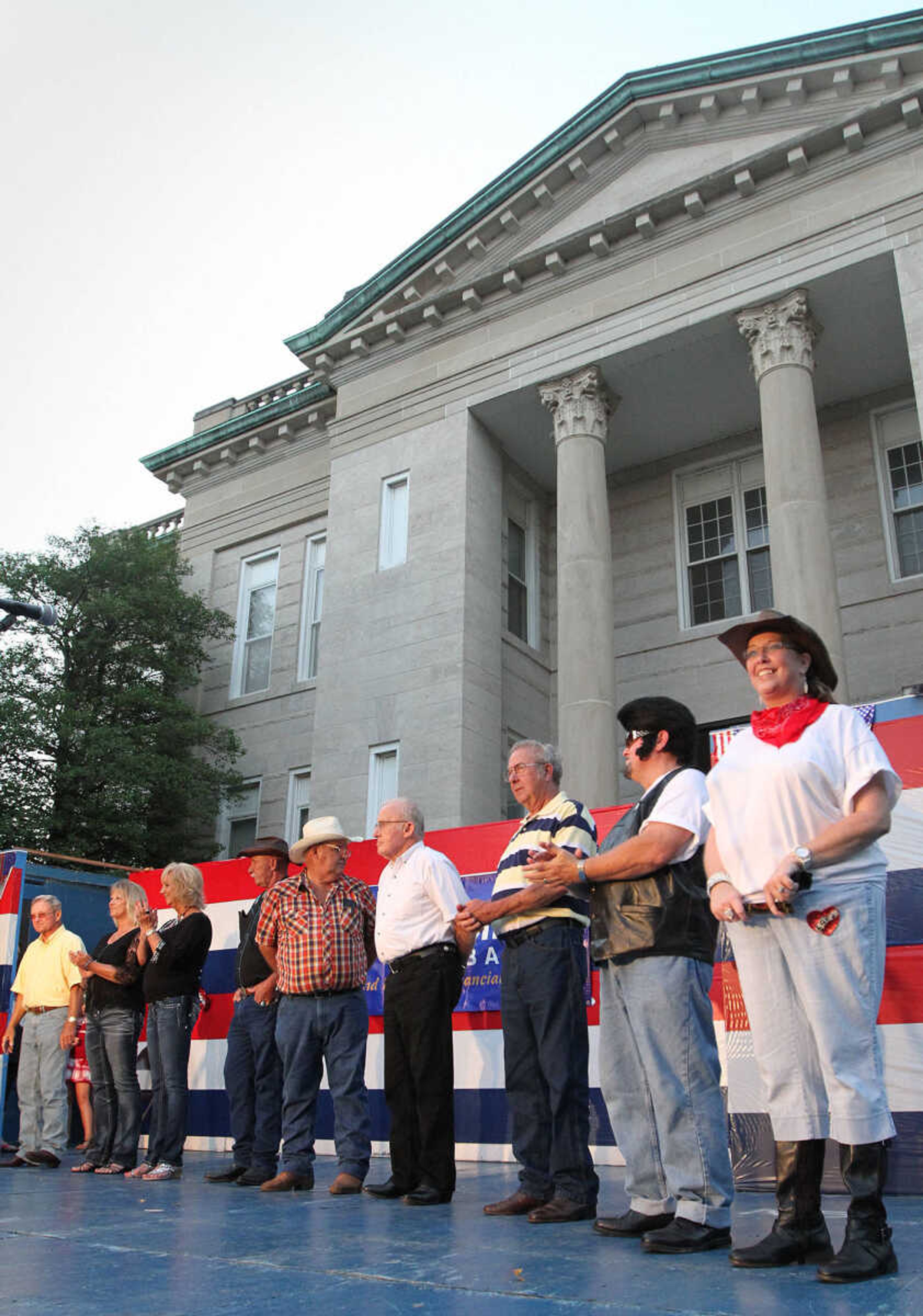 GLENN LANDBERG ~ glandberg@semissourian.com

Competitors in the Senior Idol competition wait Wednesday evening, July 23, 2014 for the the results during the 106th Jackson Homecomers.