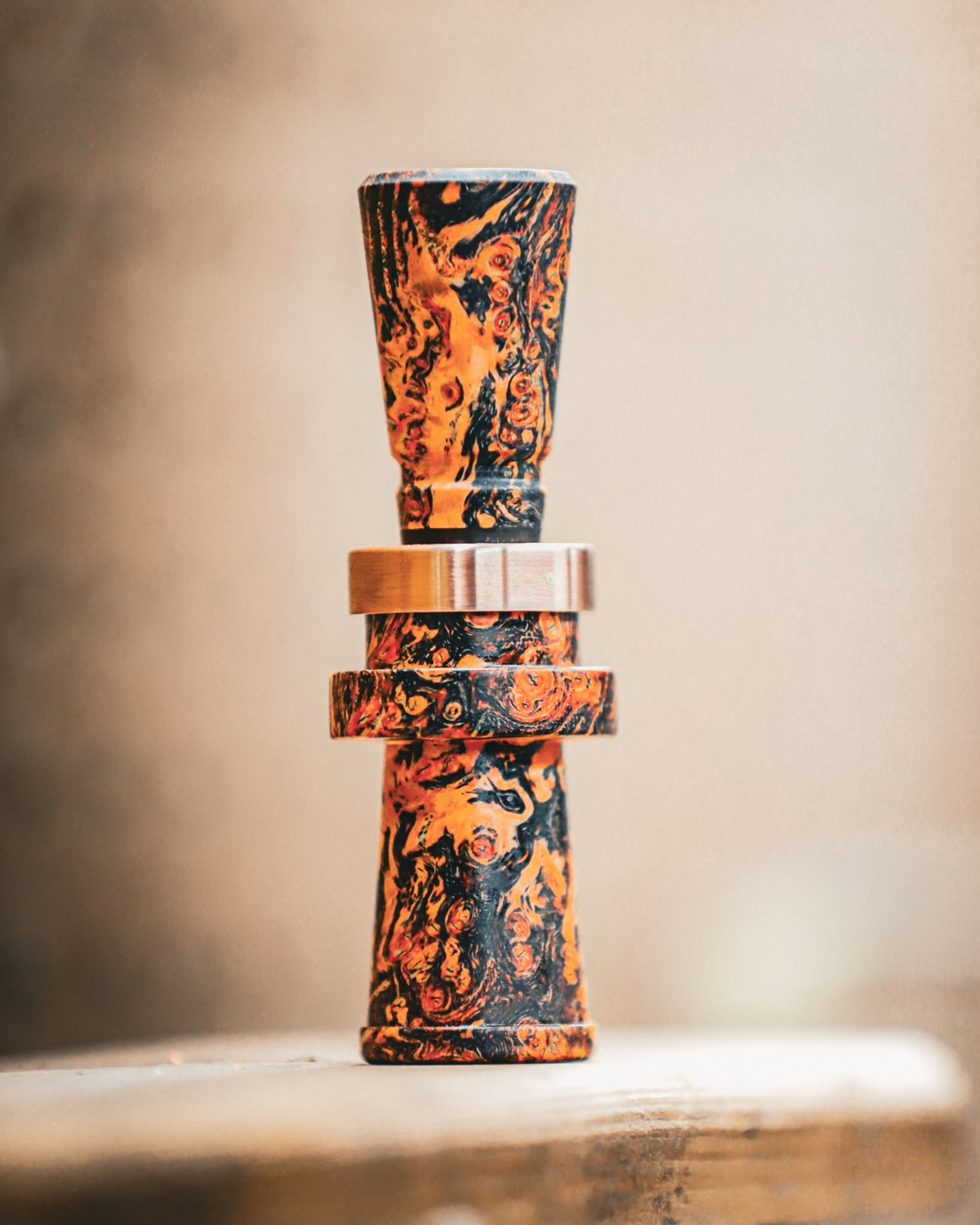 One of the custom duck calls Lane Dunning of LD Custom Calls has created.