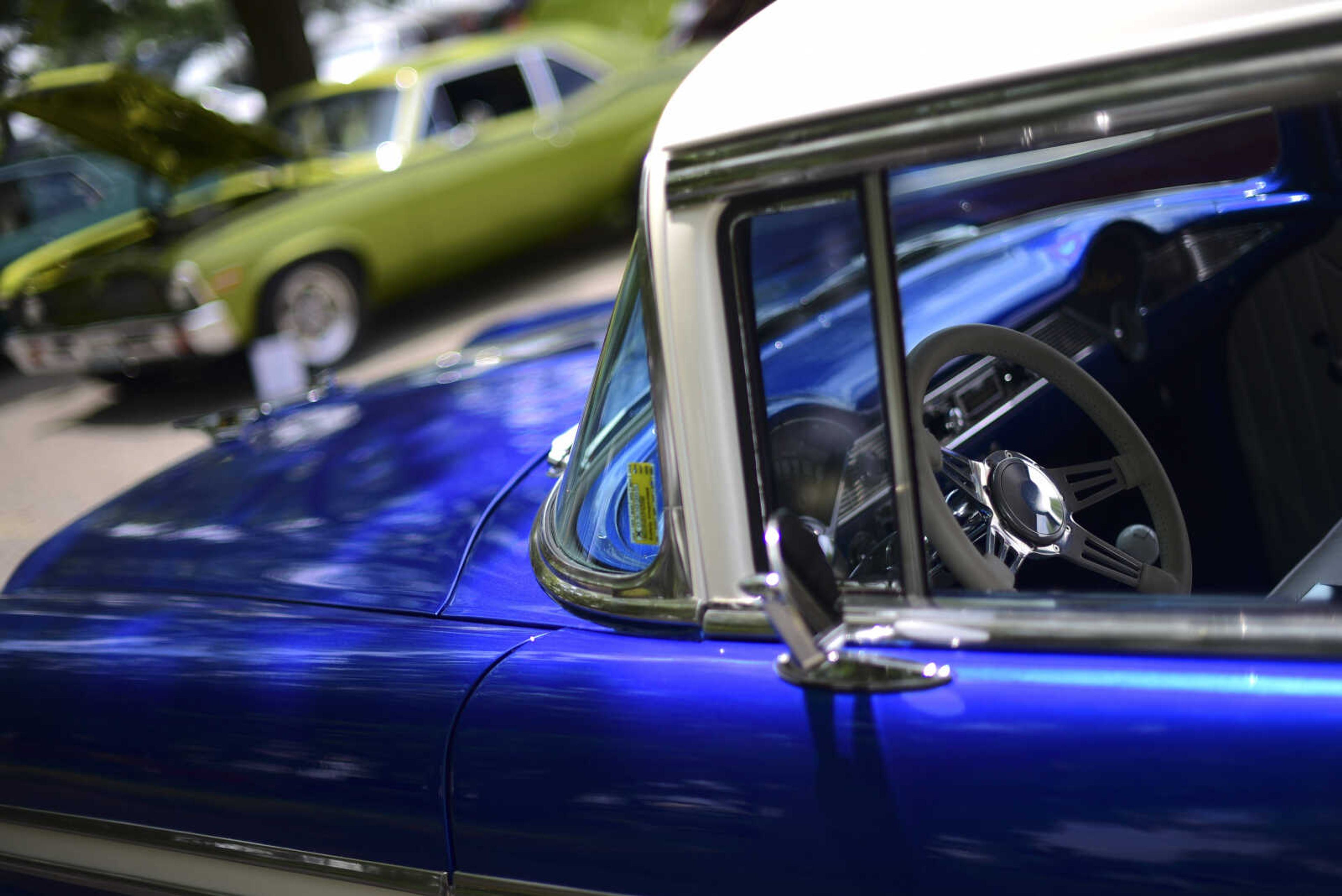 A Chevrolet Bel Air during the 22nd annual Oran Car Show at George Tilles Jr. Memorial Park Saturday, June 3, 2017 in Oran.