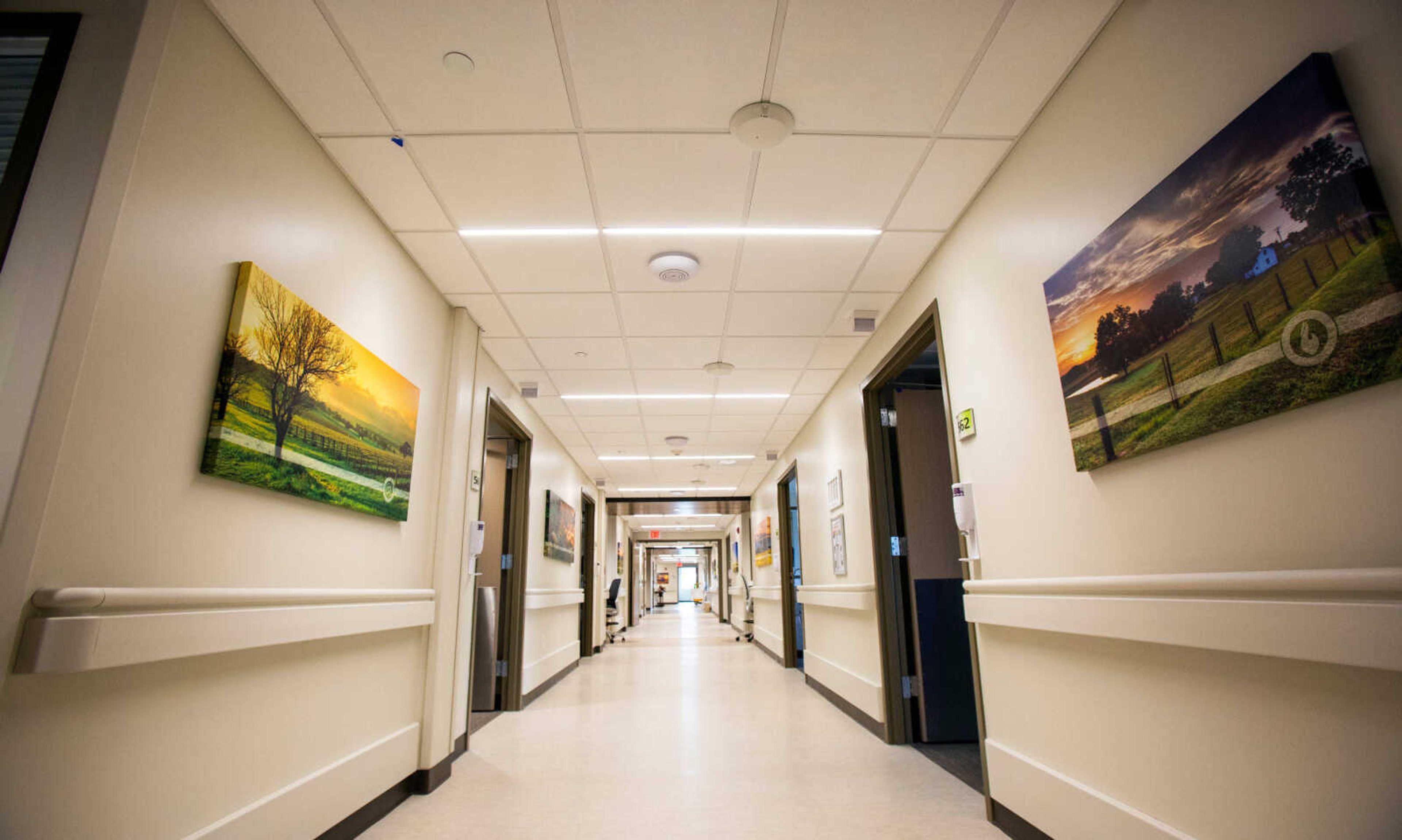 The new unit includes hallways with subtle LED lighting and artwork created by local artists featuring the beauty found throughout Southeast Missouri.