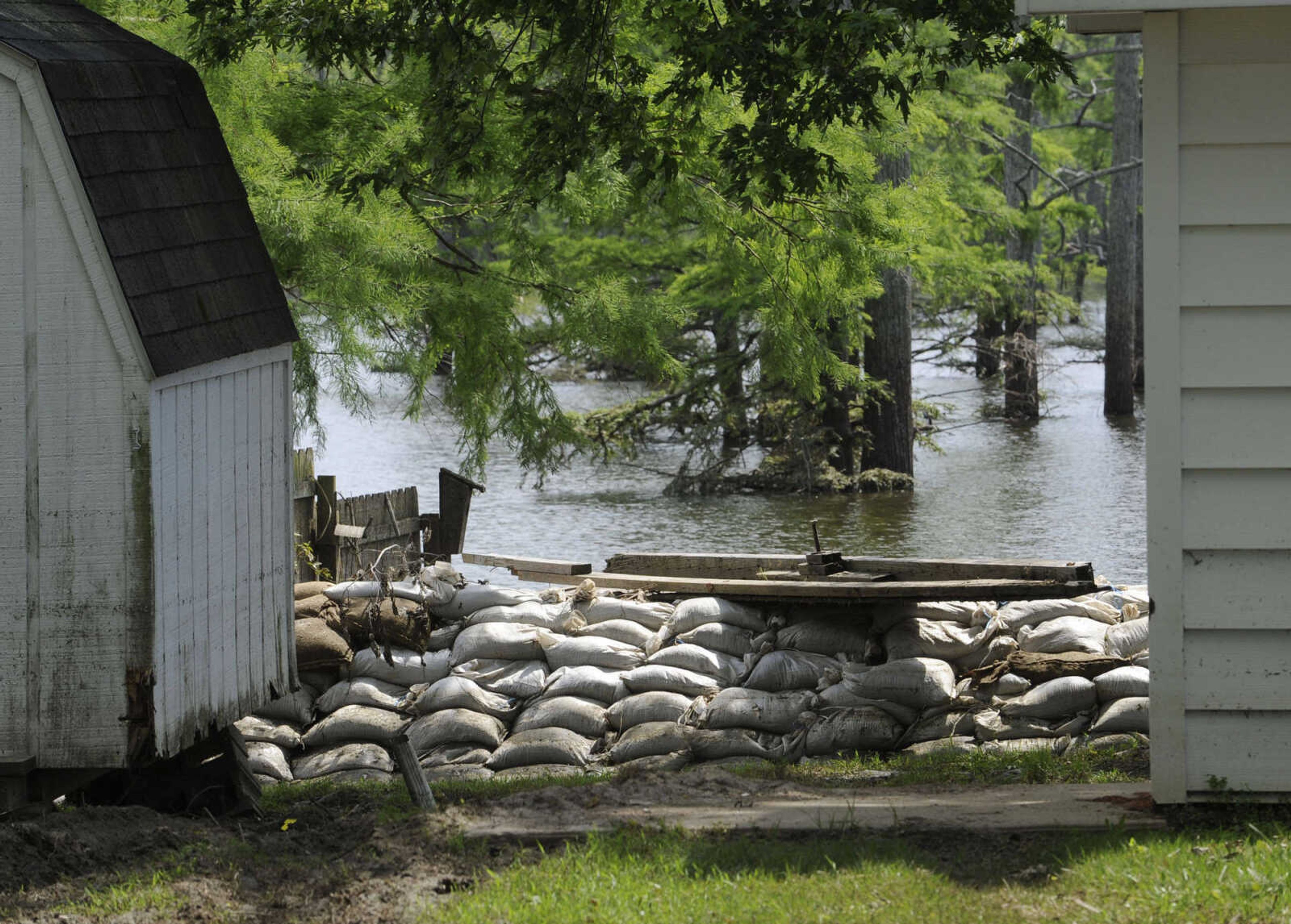 FRED LYNCH ~ flynch@semissourian.com
Floodwaters have receded next to Horseshoe Lake near Olive Branch, Ill. on Thursday, May 12, 2011.