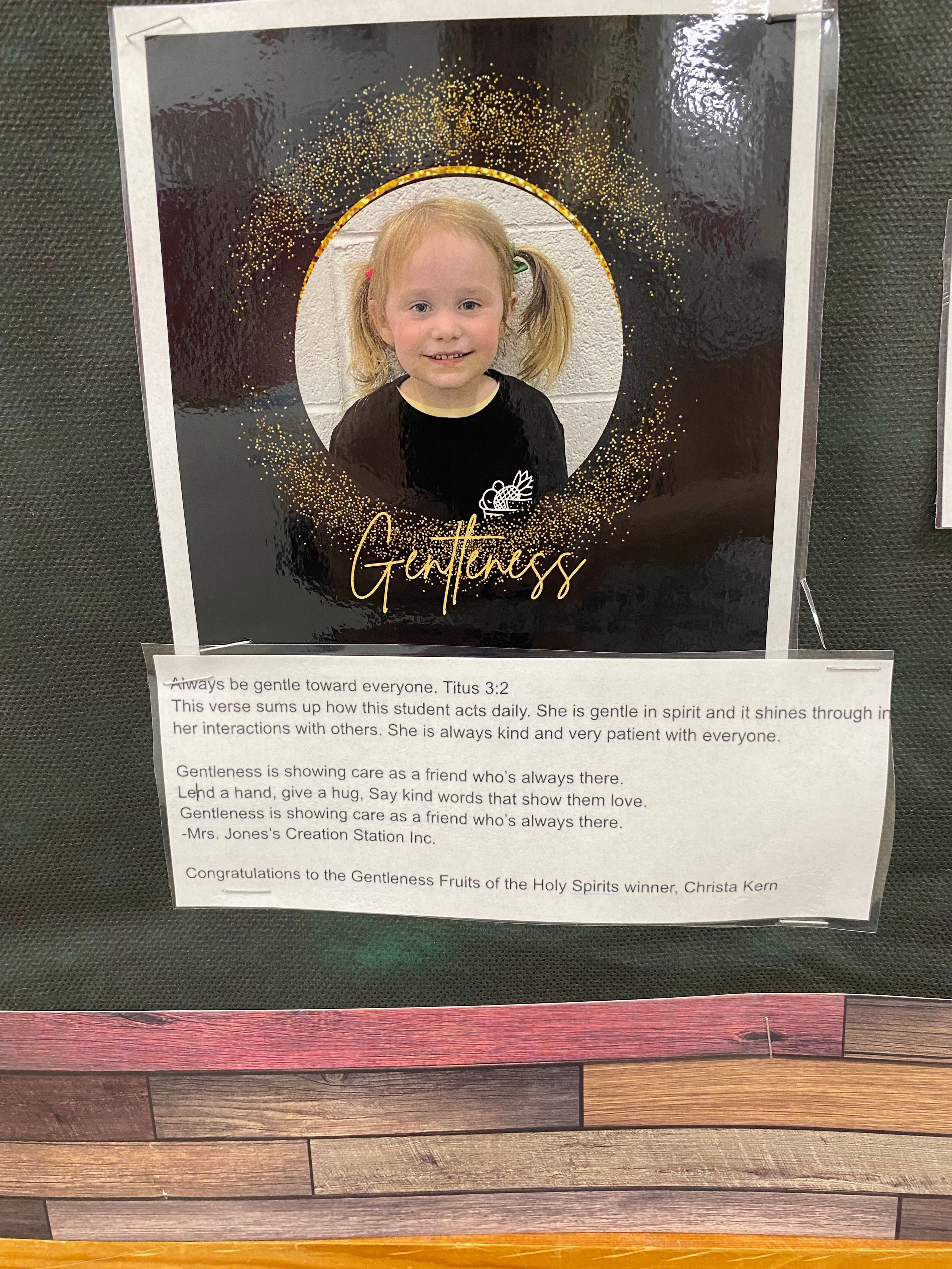 Submitted: Fruit of the Spirit-Gentleness