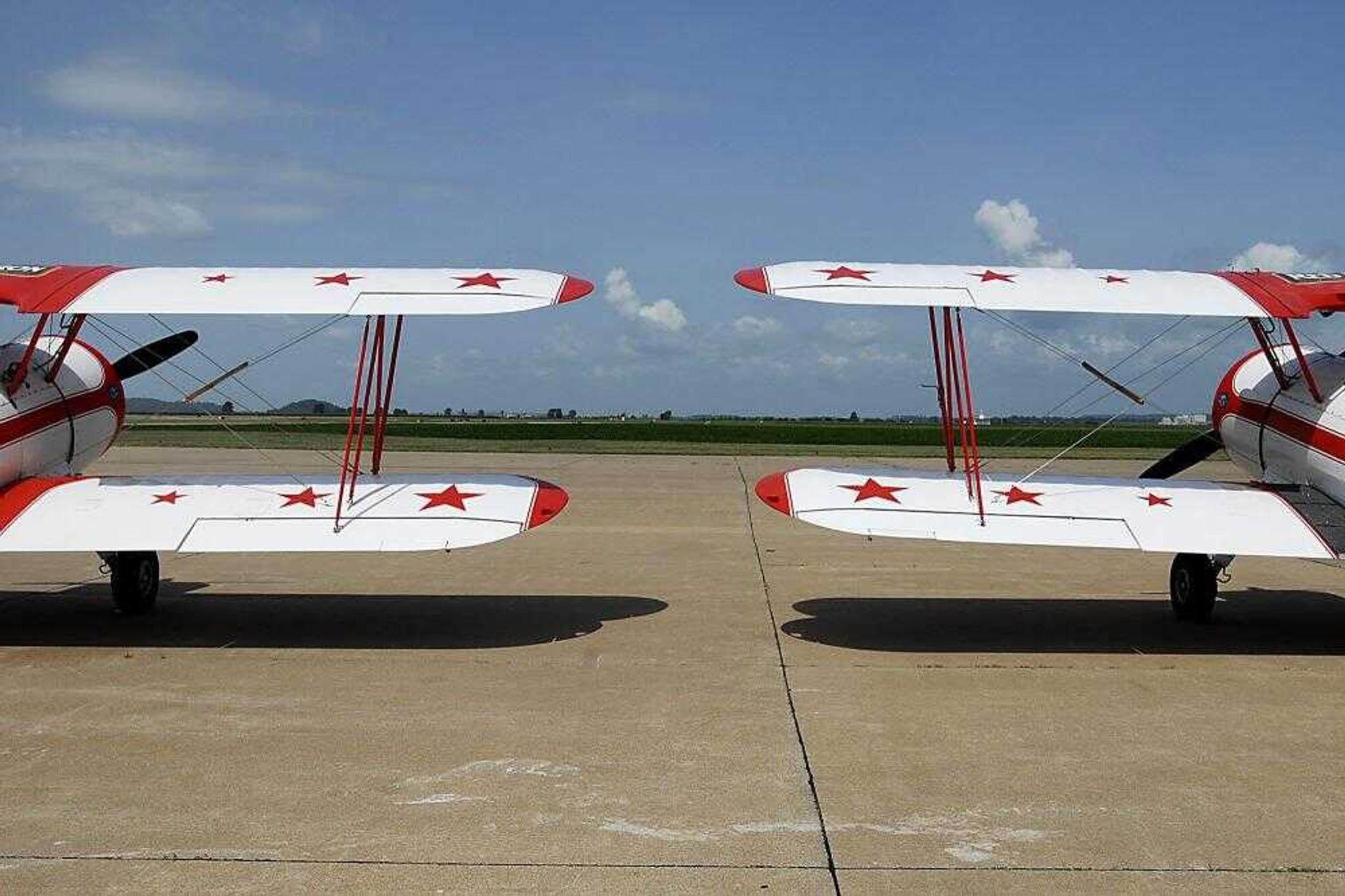 The Red Baron Pizza Squadron now has seven Boeing Stearman planes, which were used as training planes during World War II.