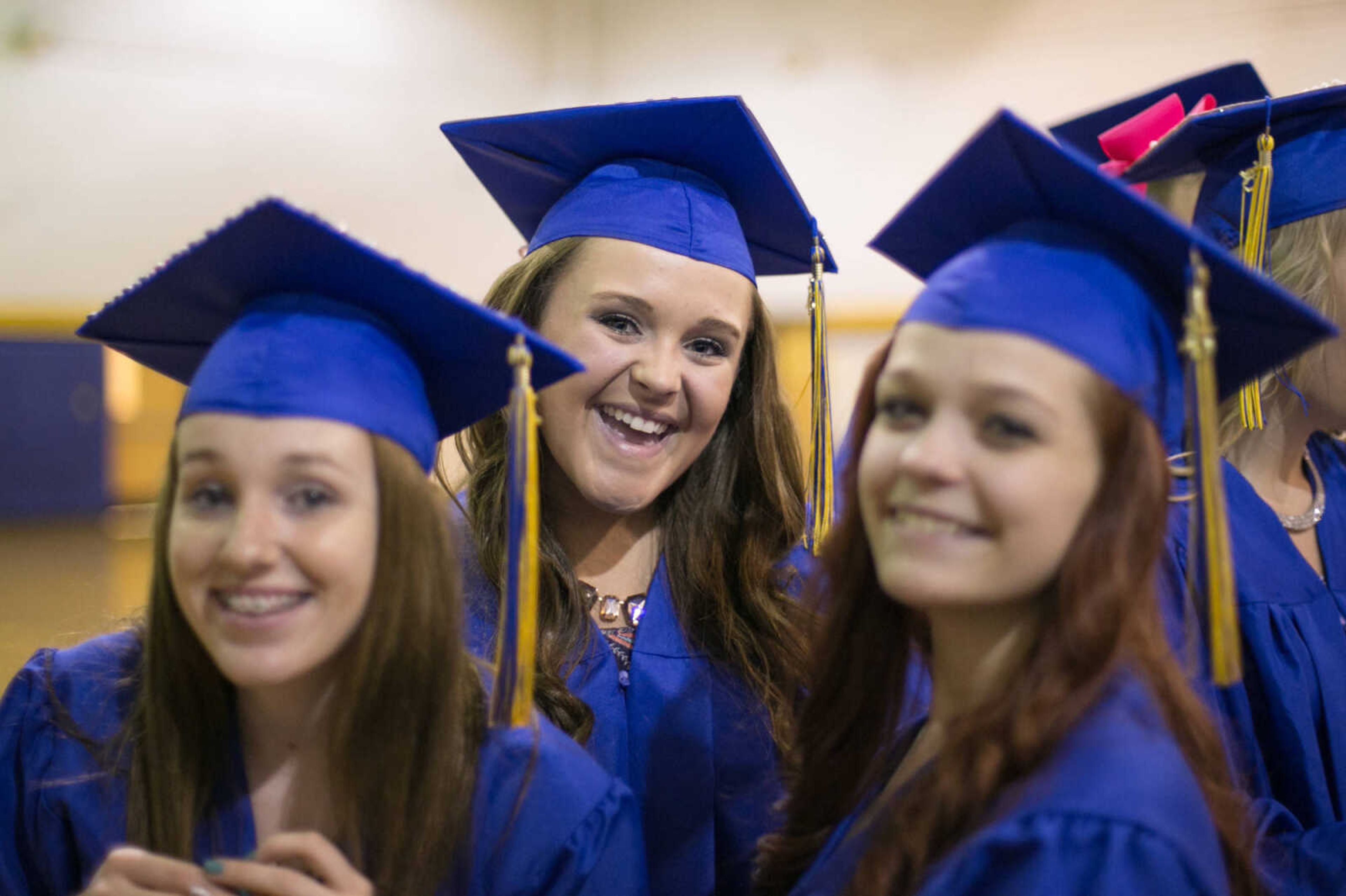 GLENN LANDBERG ~ glandberg@semissourian.com

Students prepare for graduation before the Scott City commencement Sunday, May 17, 2015 at Scott City High School.