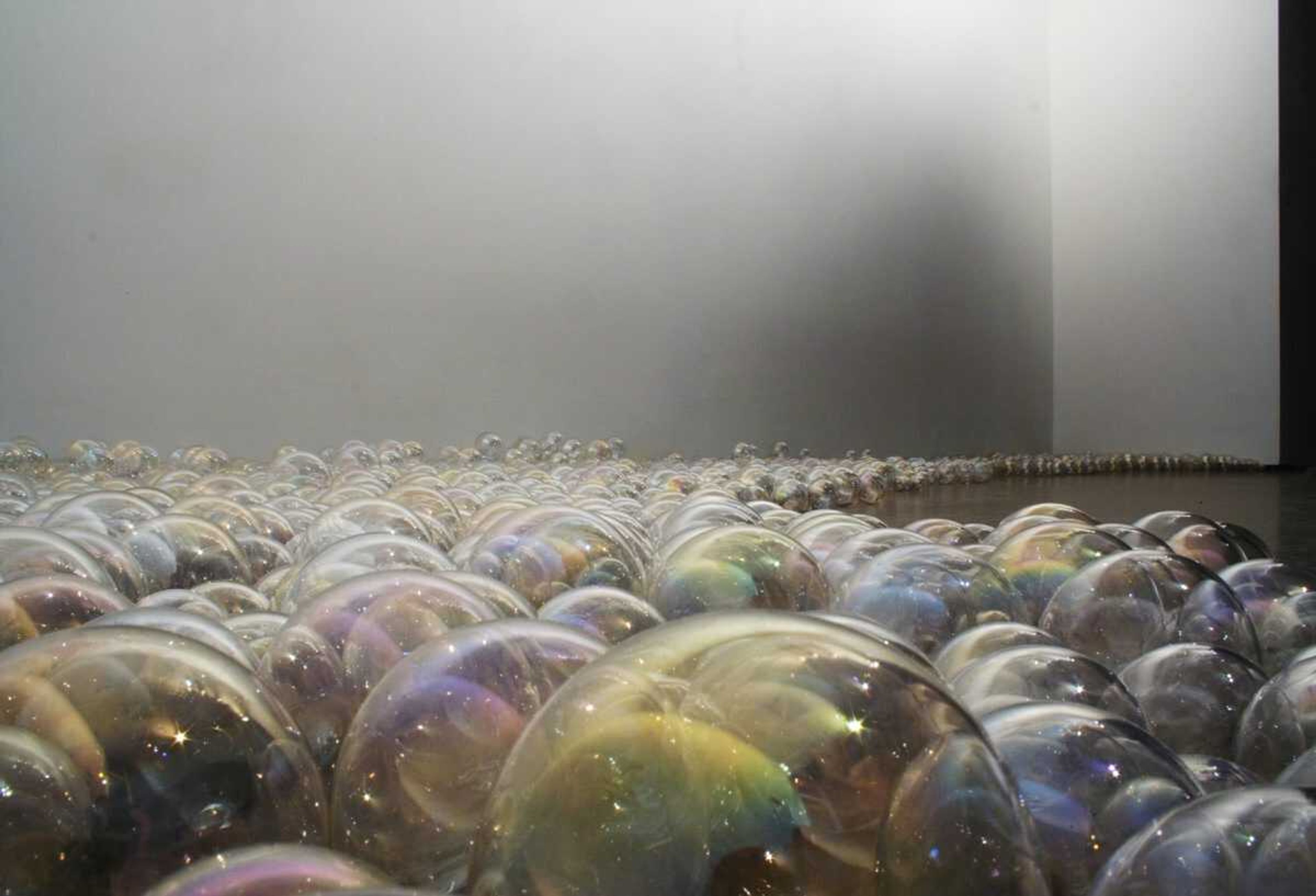 This undated image shows a detail of "10,000 Breaths," an art project by glass artist Nadine Saylor.