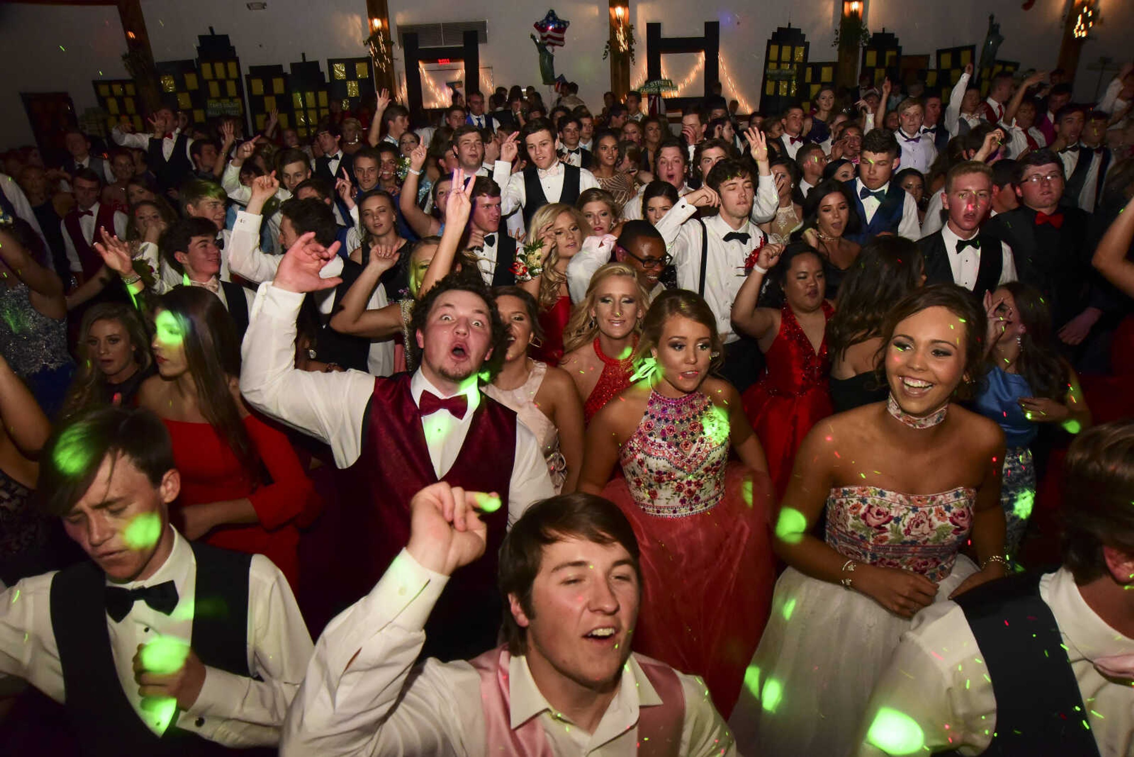 Students enjoy themselves during the Notre Dame prom Friday, May 5, 2017 at the Bavarian Halle in Jackson.