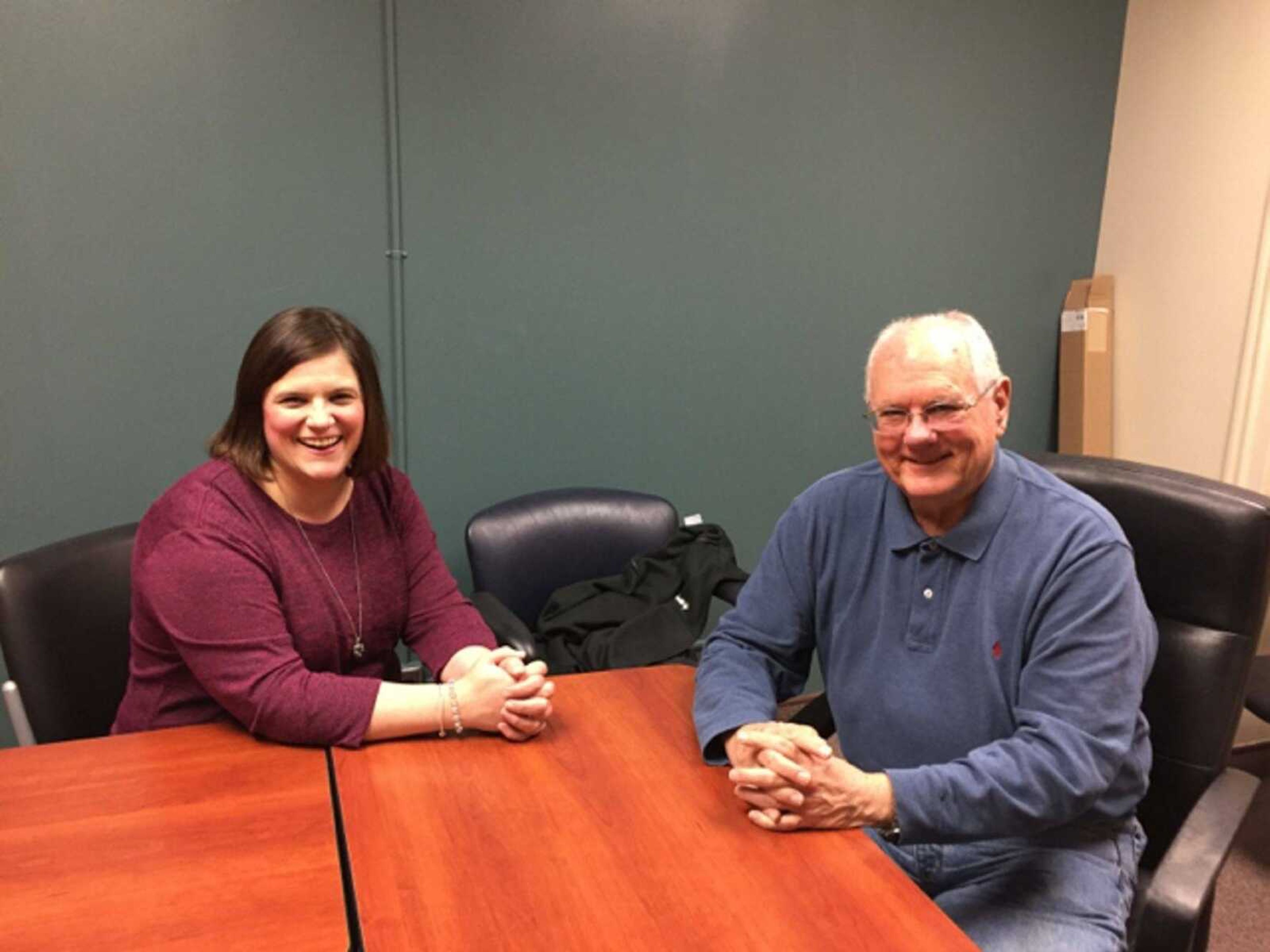 Alan McSpadden poses for a photo with Brianne Riggins, a registered dietitian at the VA. (submitted photo)