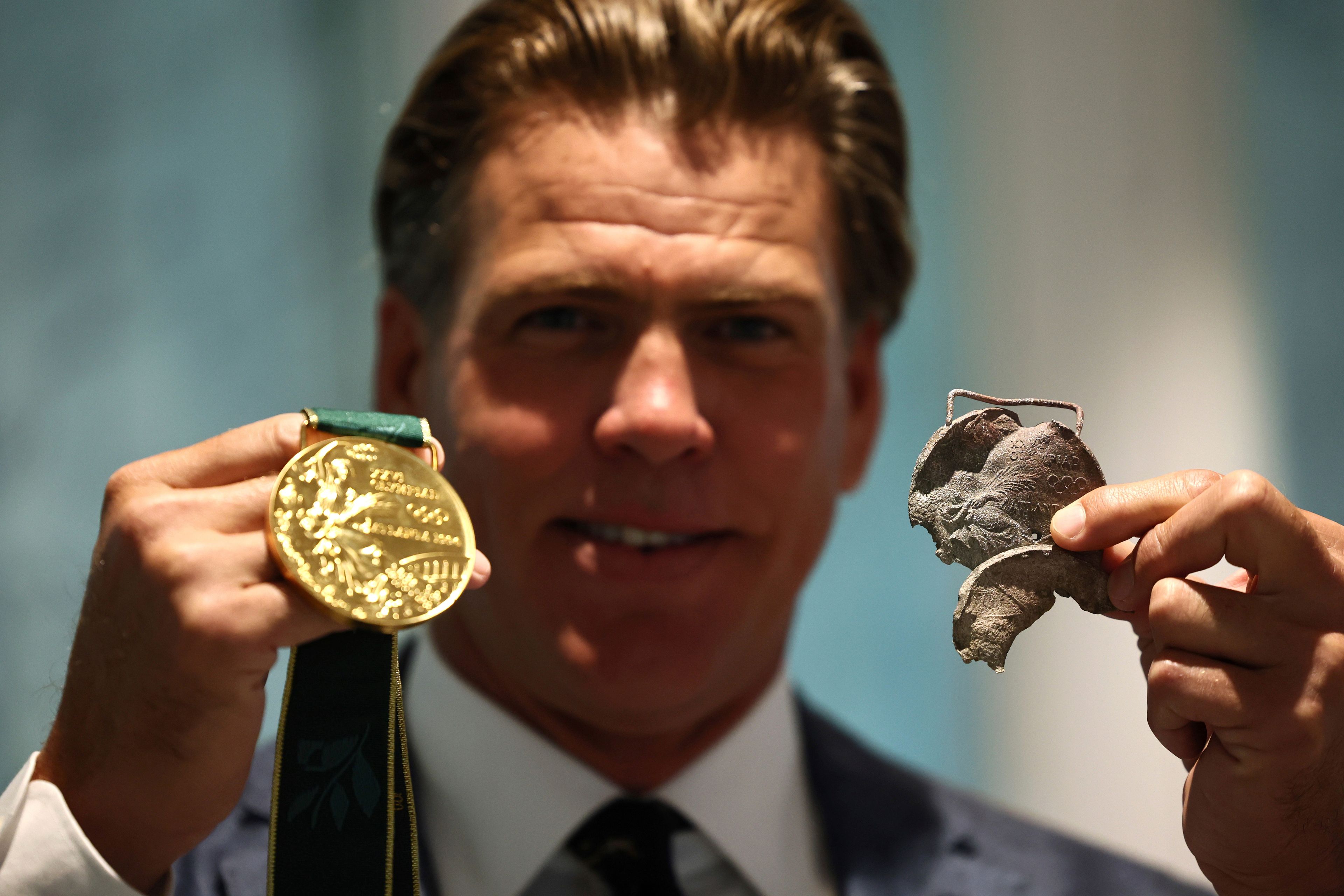 Olympic swim great Gary Hall Jr awarded 10 medals to replace those destroyed in LA fires