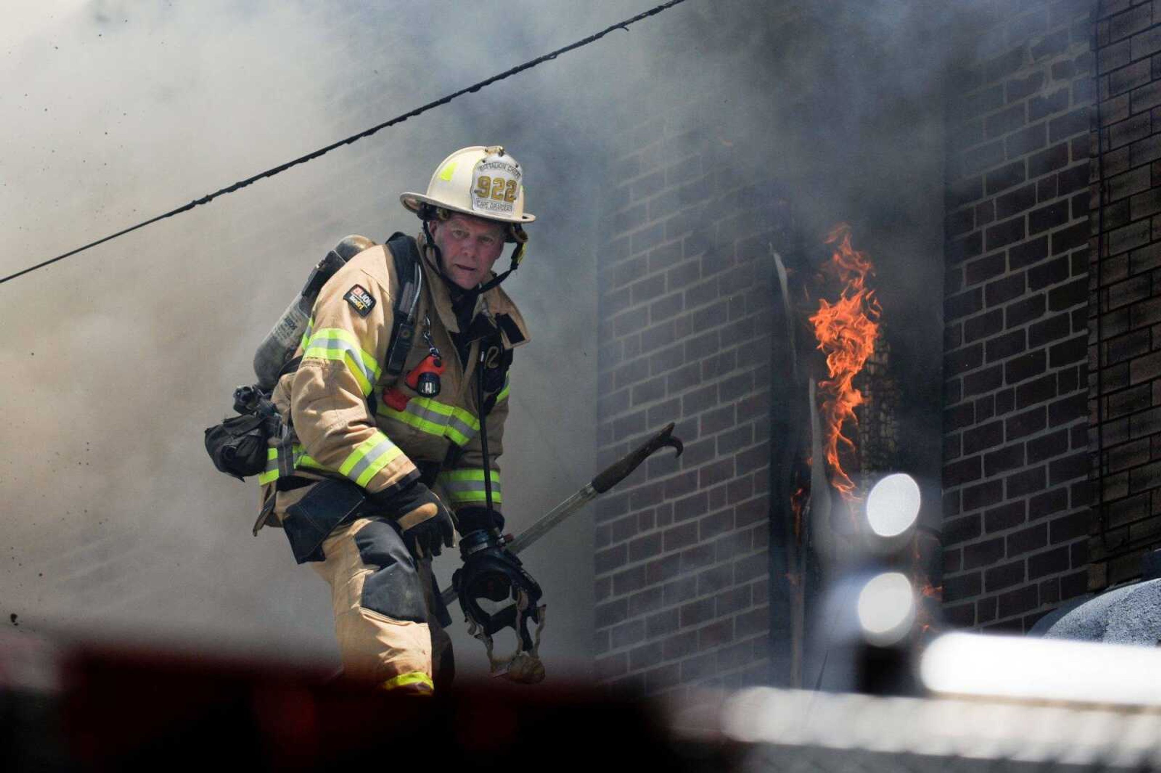 The Cape Girardeau Fire Department battled a large fire that broke out June 7 at the intersection of Good Hope and South Sprigg streets.