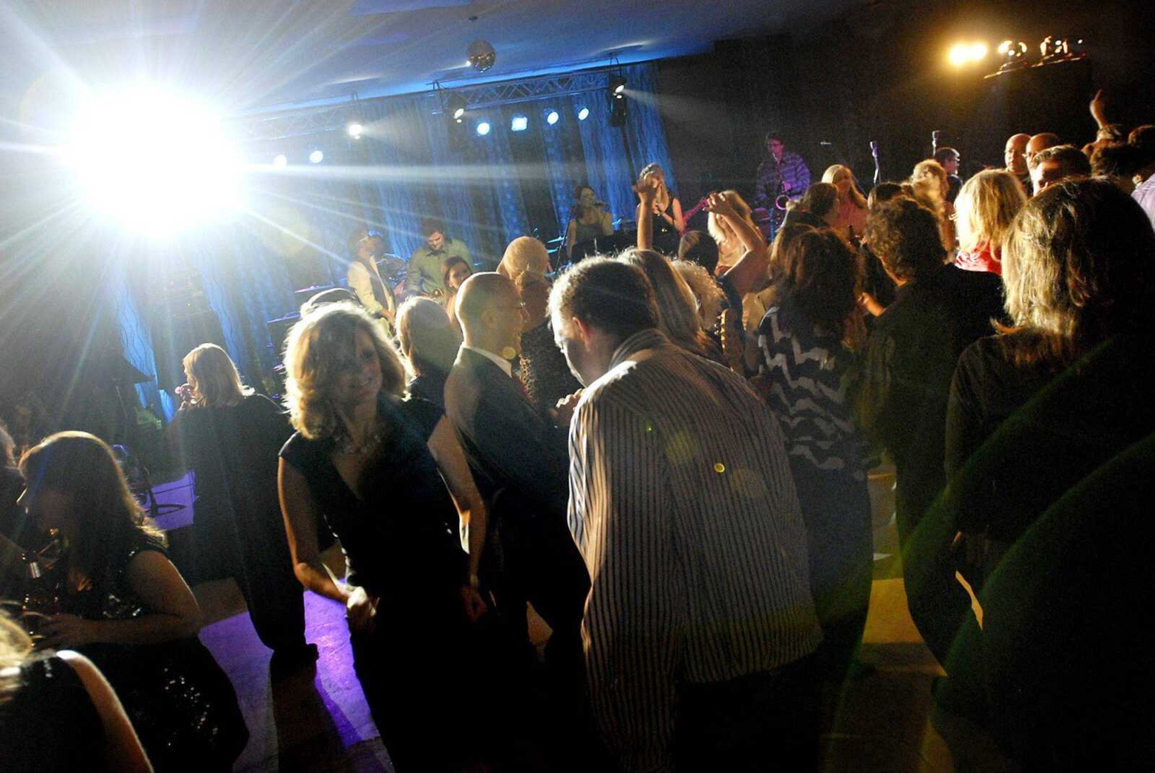 Partygoers ring in the new year at the United We Rock New Year&#8217;s Eve party at The Venue in Cape Girardeau on Dec. 31, 2011. (Southeast Missourian file)