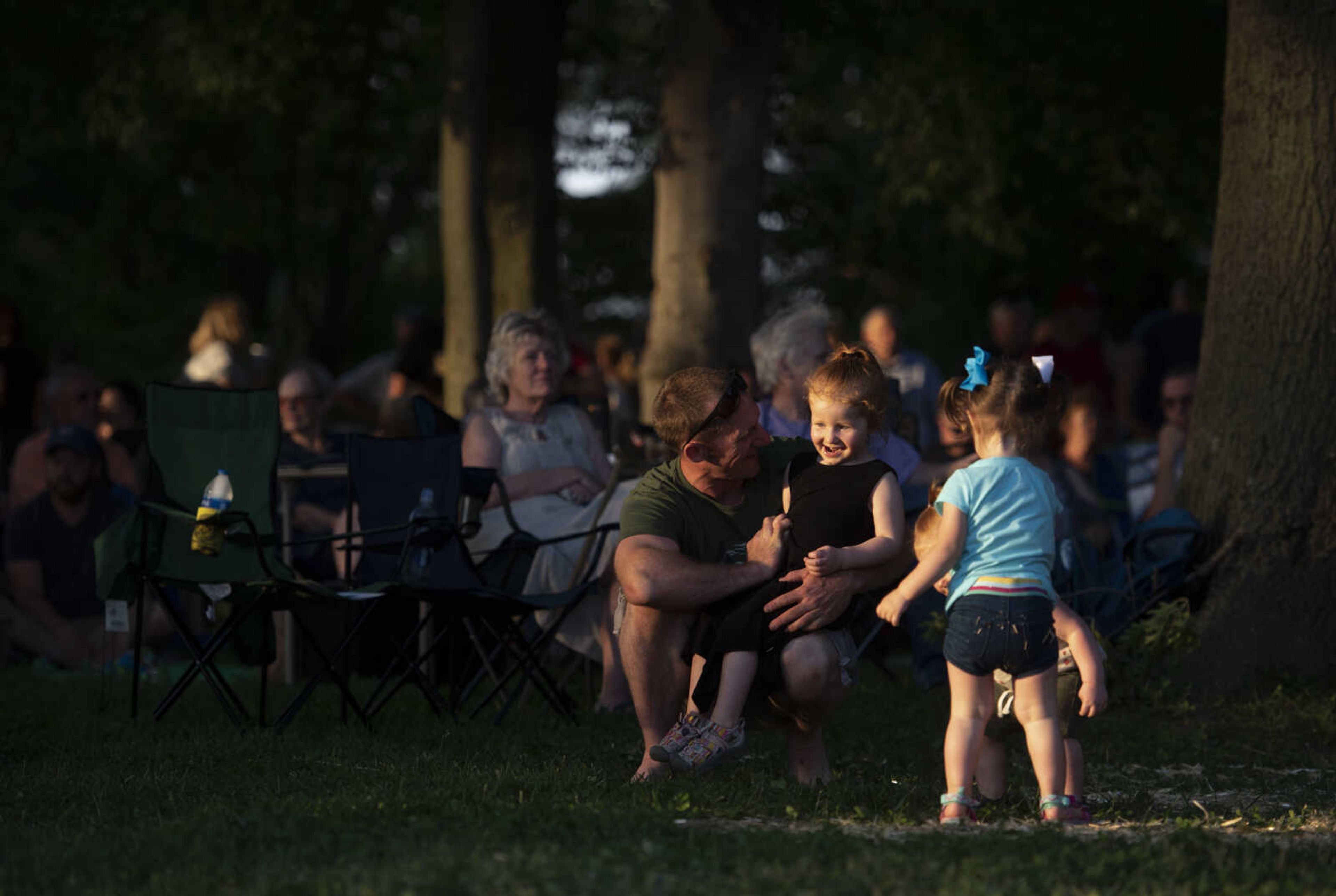 Jeremy Pincosy of Cape Girardeau dances with his daughter Azaria Pincosy, 3, during the season's first Tunes at Twilight on Friday, May 17, 2019, at Ivers Square near Common Pleas Courthouse in Cape Girardeau.