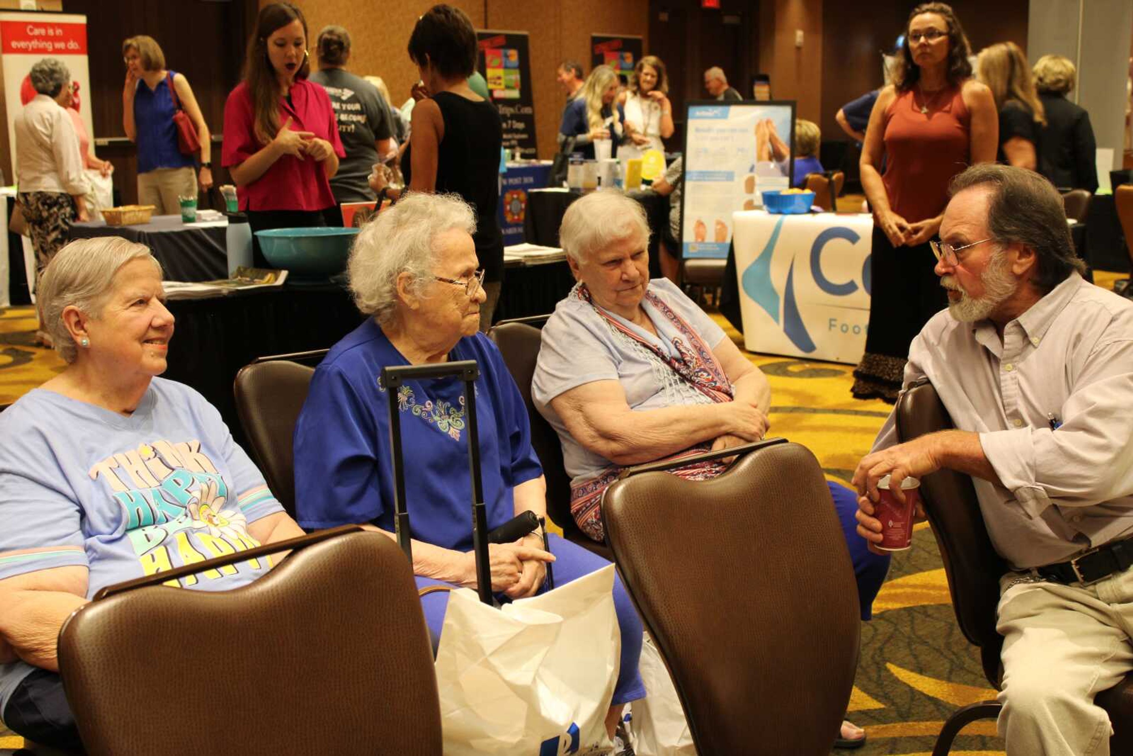 Participants at the TBY Active Living Expo wait to watch the ballroom dancing lesson. TBY Active Living Expo was held Wednesday, Aug. 23, at Century Casino Cape Girardeau.