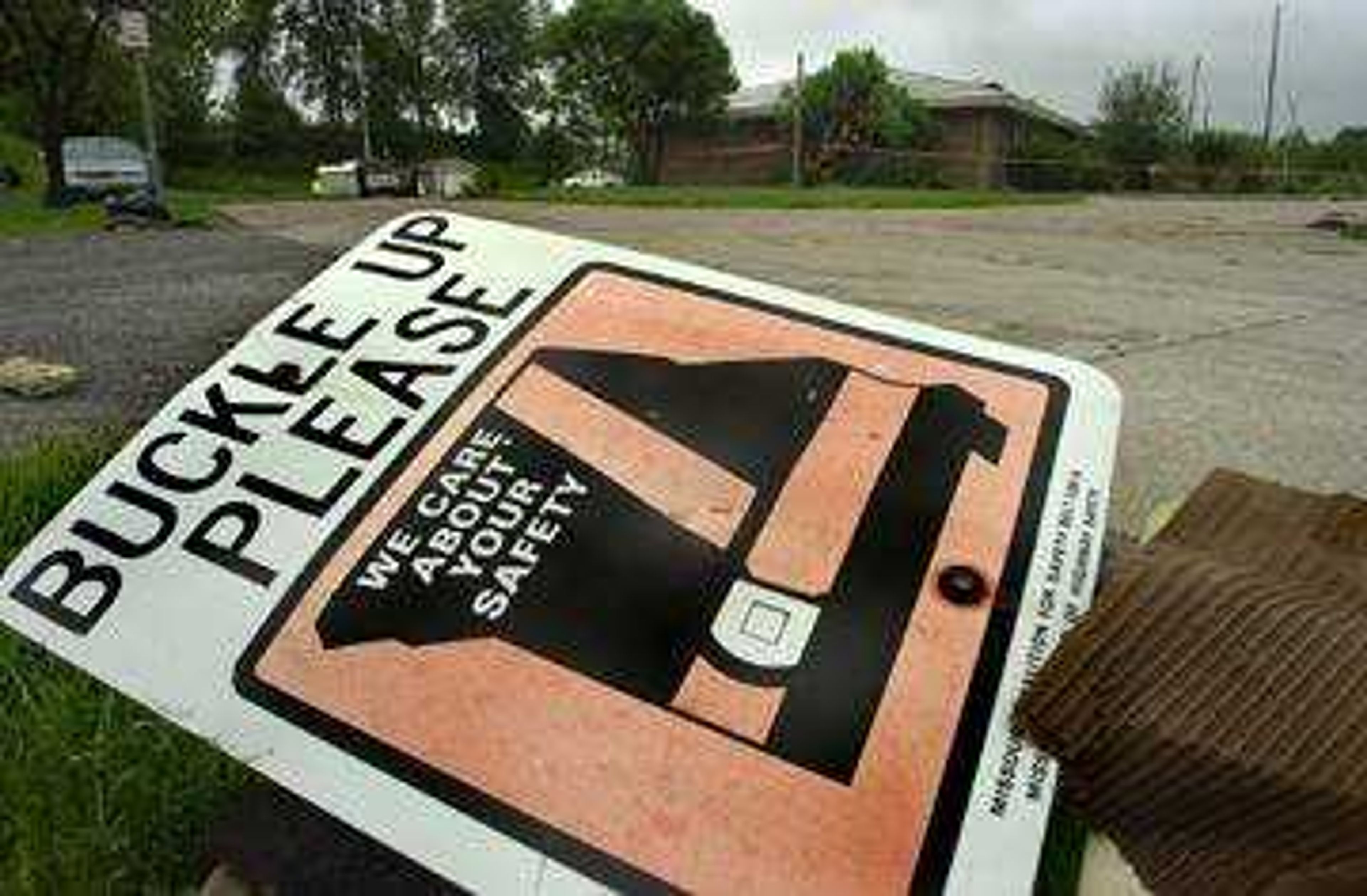 Downed signs in front of the Jackson Police and Fire stations were a minor indication of the massive damage they received throughout the storm.