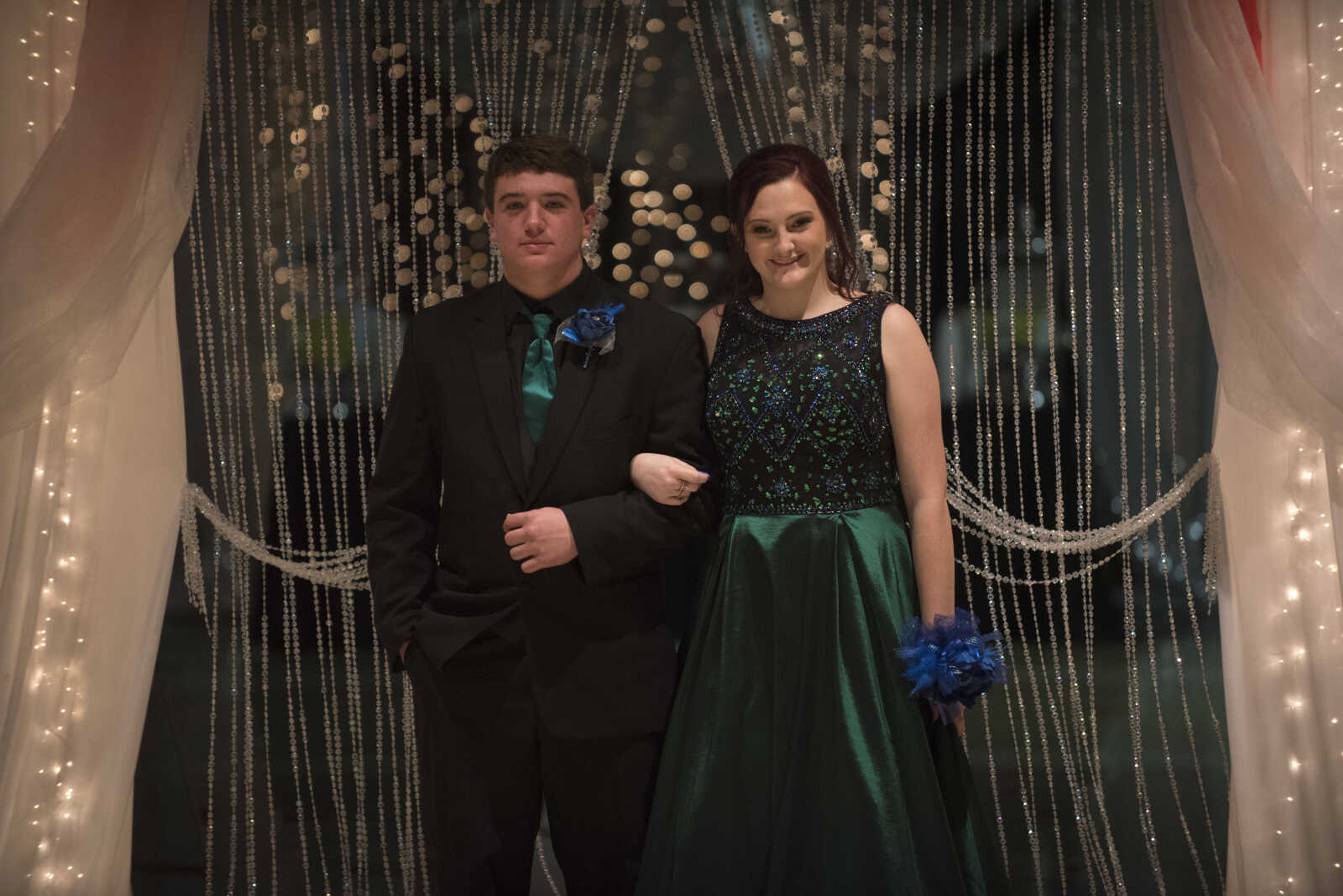 Students walk for the grand march during the Chaffee prom Saturday, April 1, 2017 at the University Center on the campus of Southeast Missouri State University in Cape Girardeau.