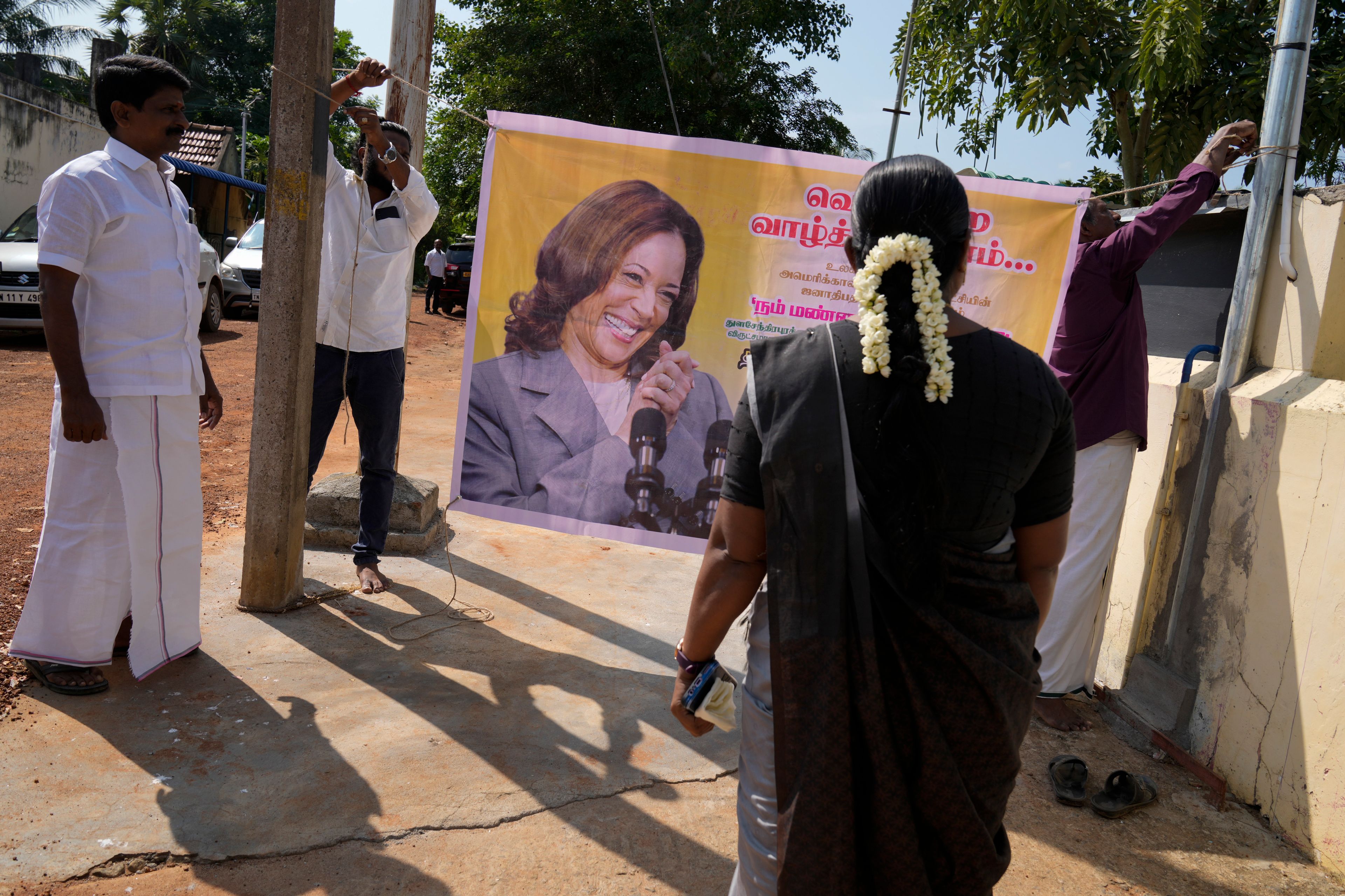 A tiny village in India where Kamala Harris has ancestral roots is praying for her victory