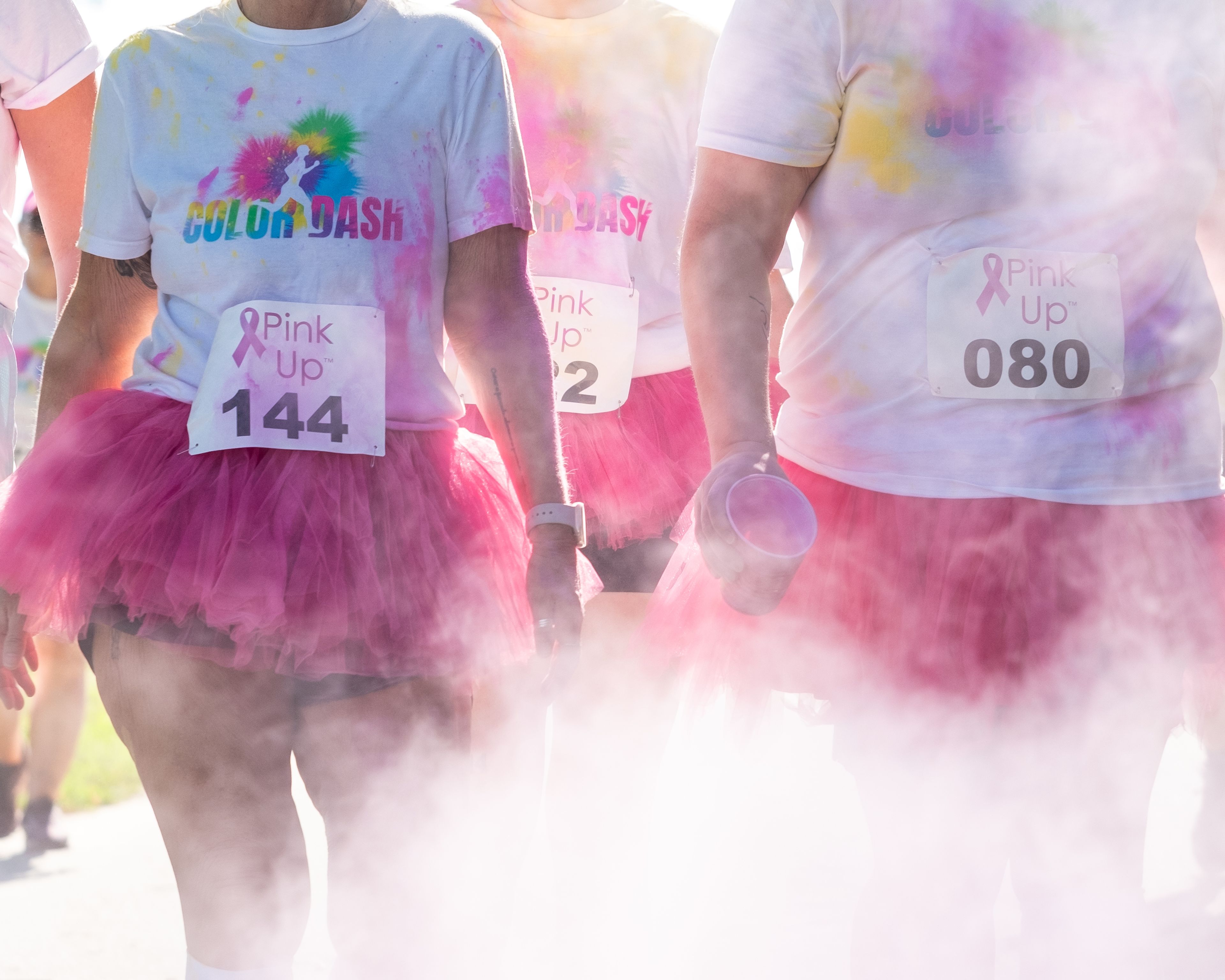 Participants show up in colorful tutus, ready to support the cause with enthusiasm and style.
