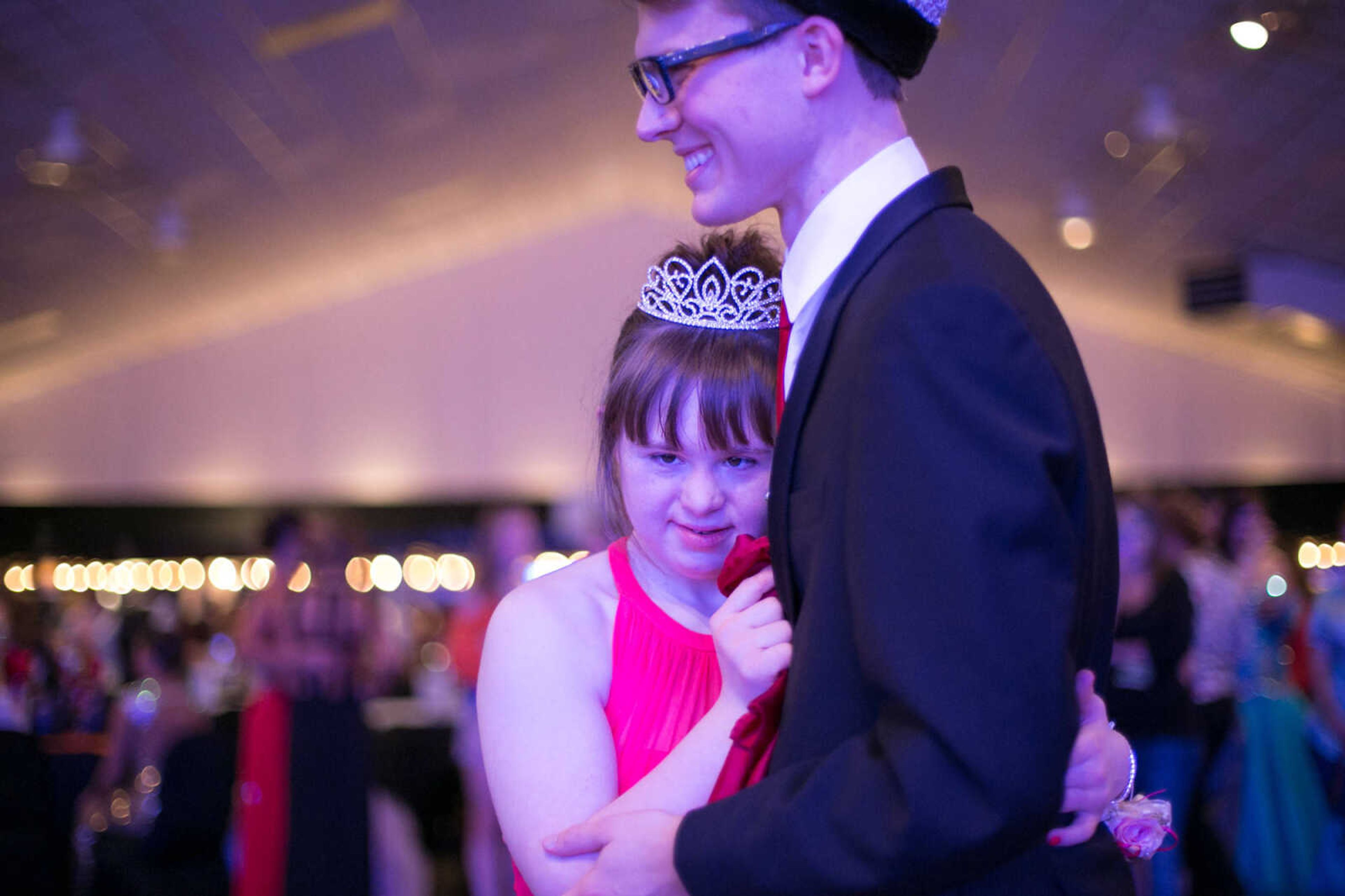 GLENN LANDBERG ~ glandberg@semissourian.com

Carley House and Ryan May have their first dance after being crowned prom king and queen at the Cape Central High School prom Saturday April 25, 2015.