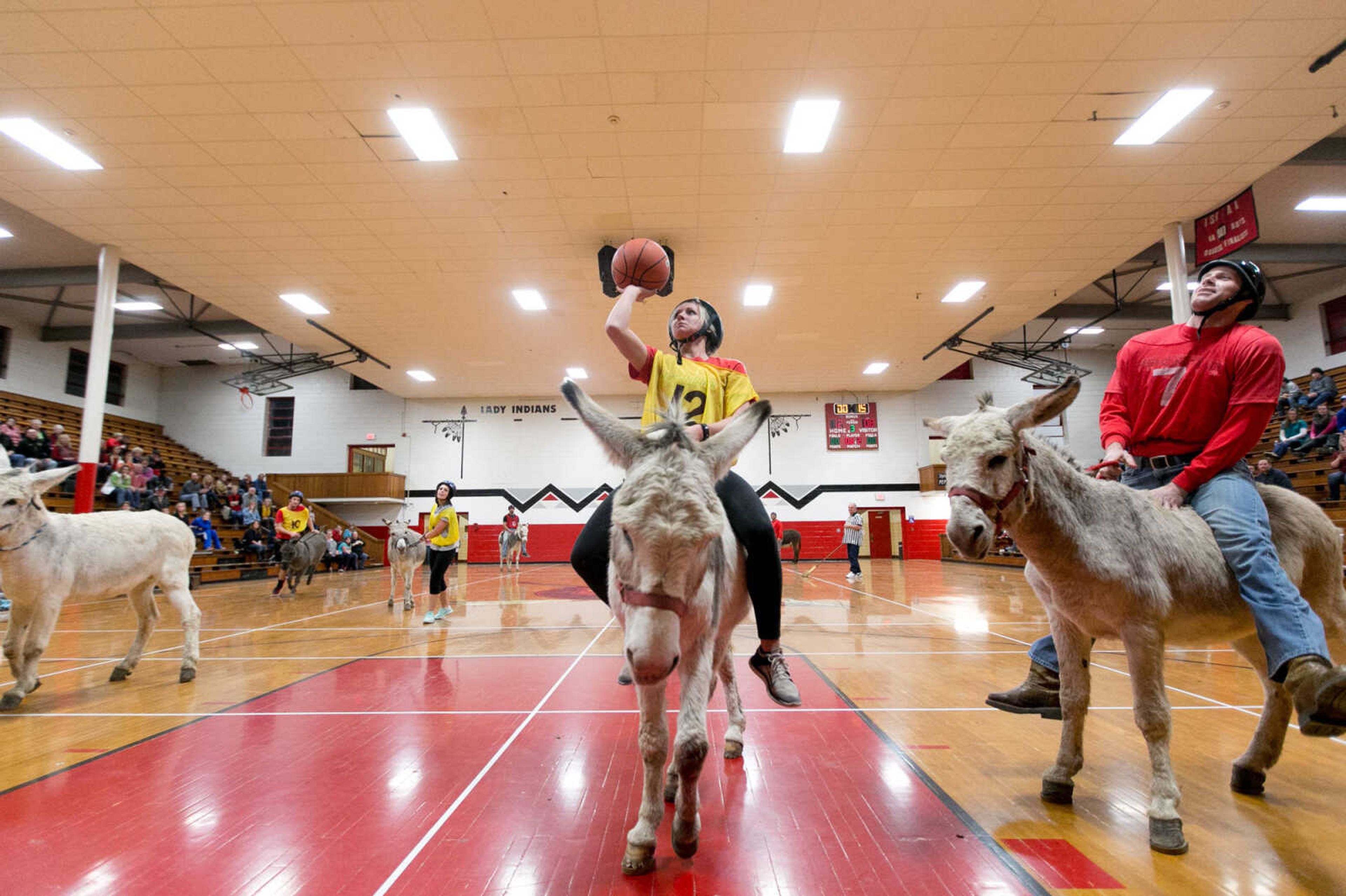 GLENN LANDBERG ~ glandberg@semissourian.com

The Project Graduation Donkey Basketball Game to raise funds for the Jackson High School seniors Saturday, Dec. 5, 2015 in Jackson.