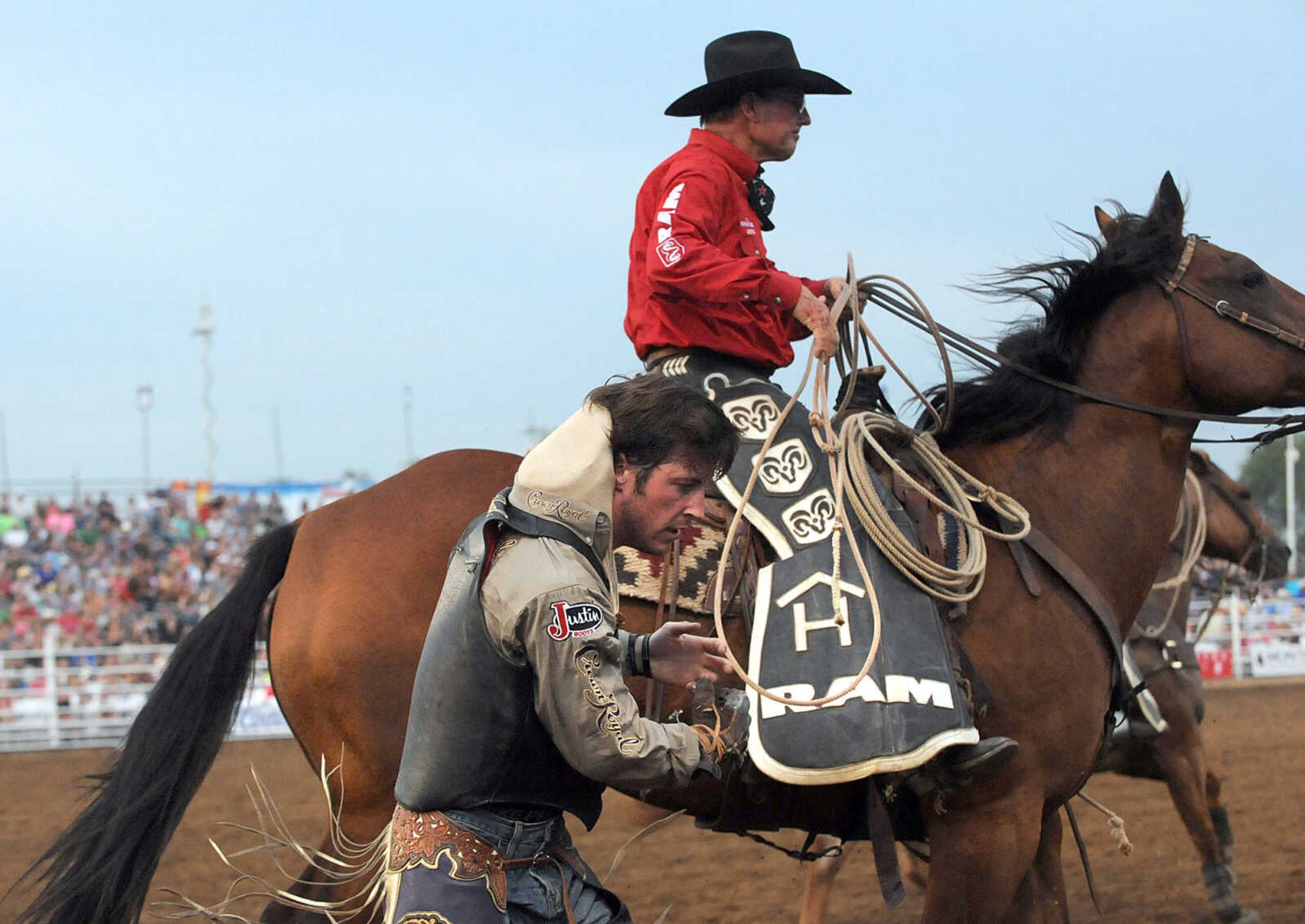 LAURA SIMON ~ lsimon@semissourian.com
The Jaycee Bootheel Rodeo Wednesday night, Aug. 8, 2012 in Sikeston, Mo.