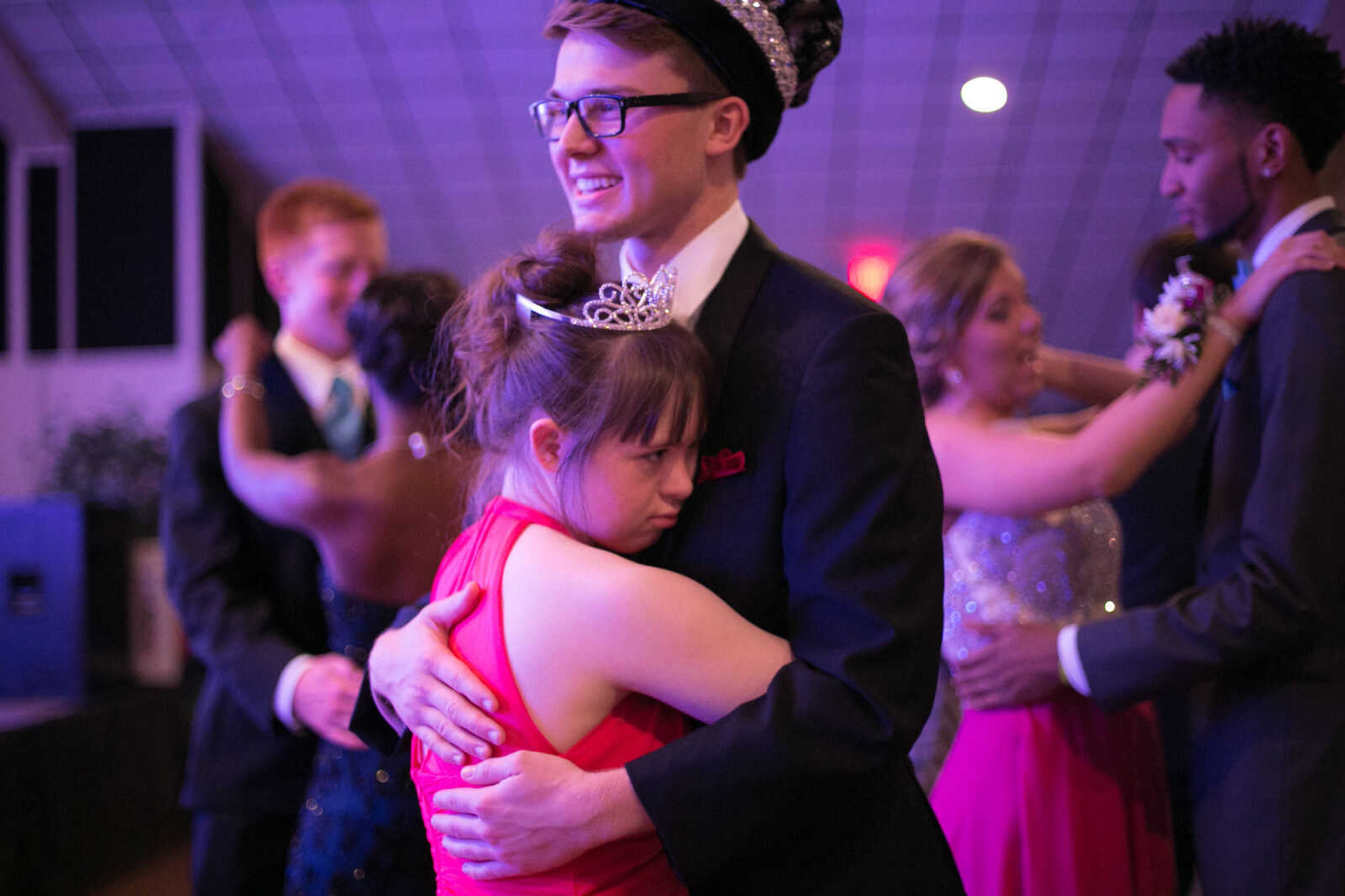 GLENN LANDBERG ~ glandberg@semissourian.com

Carley House and Ryan May have their first dance after being crowned prom king and queen at the Cape Central High School prom Saturday April 25, 2015.