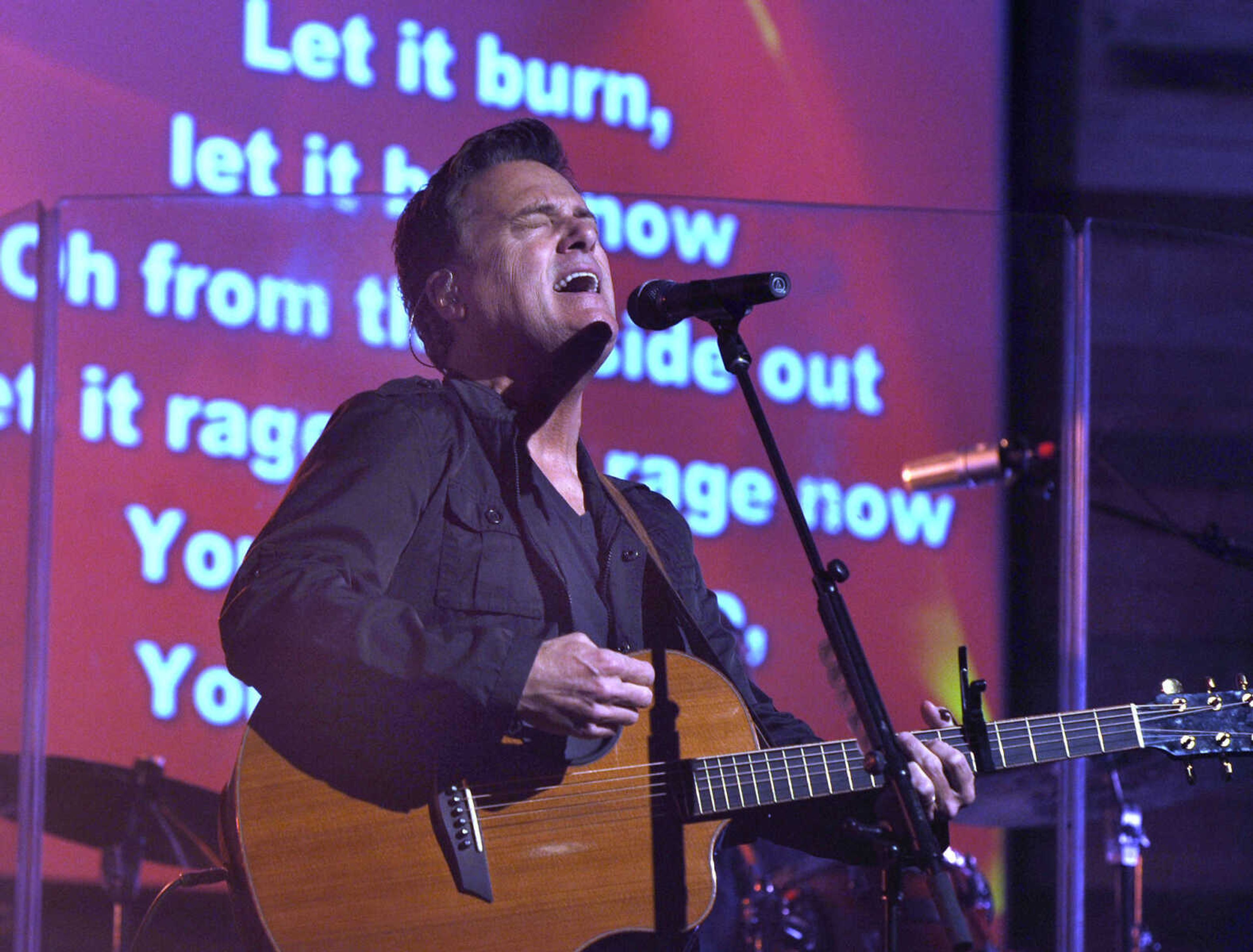 FRED LYNCH ~ flynch@semissourian.com
Christian artist Michael W. Smith performs "You Are the Fire" on his "Sovereign" tour Sunday, Nov. 23, 2014 at Cape First Church in Cape Girardeau.