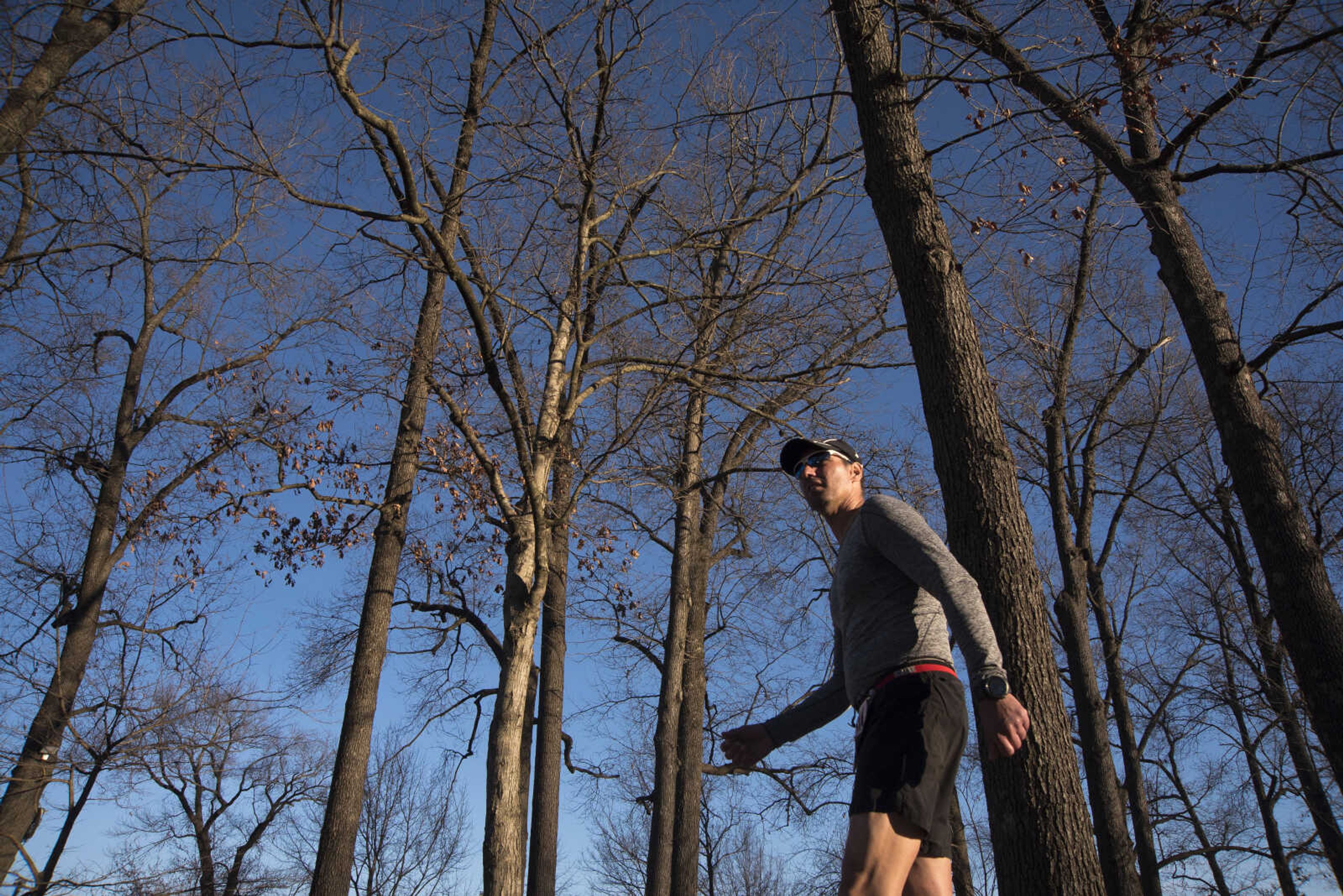 Wayne Moore makes his way around the 1-mile loop set up at Arena Park for the 8th annual Howard Aslinger Endurance Run on Saturday, March 18, 2017 in Cape Girardeau. The event raises money for the Howard L. Aslinger Memorial Scholarship where runners will keep running until they can't anymore with the event starting at 7 p.m. Friday night going for 24 hours until Saturday night.