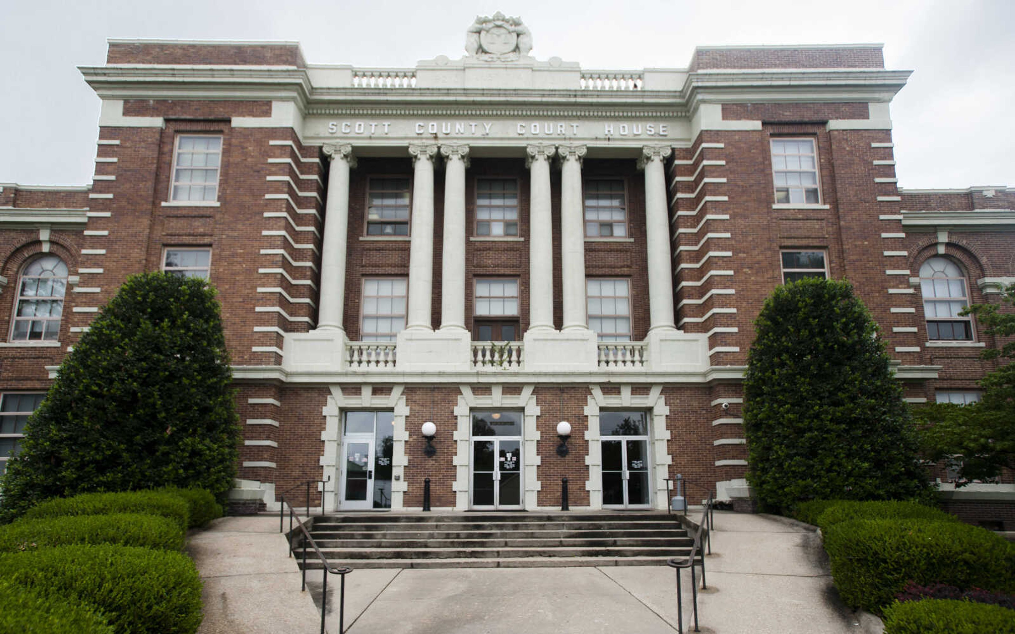 The Scott County Courthouse is seen Monday, July 29, 2019, in Benton.