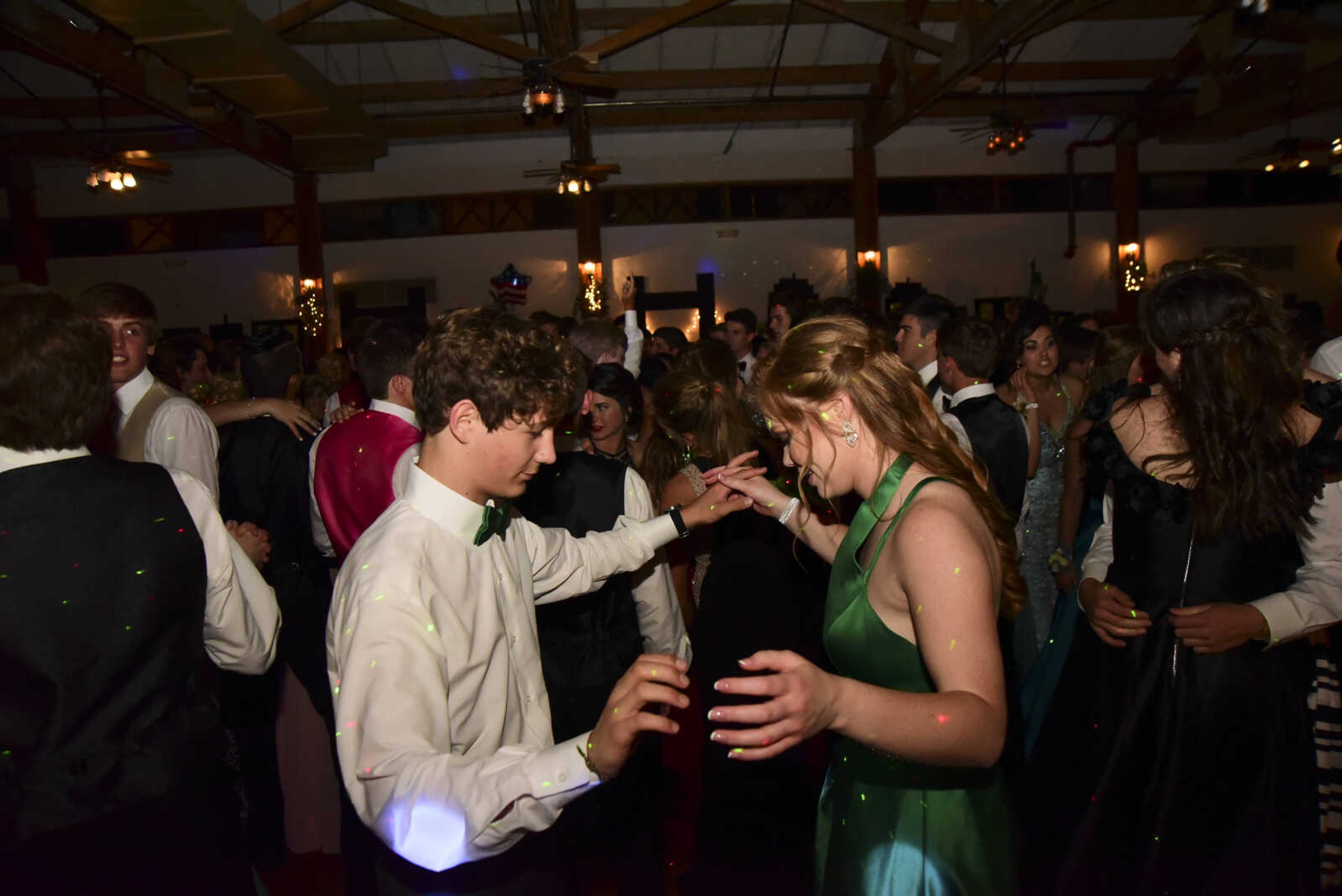 Students enjoy themselves during the Notre Dame prom Friday, May 5, 2017 at the Bavarian Halle in Jackson.