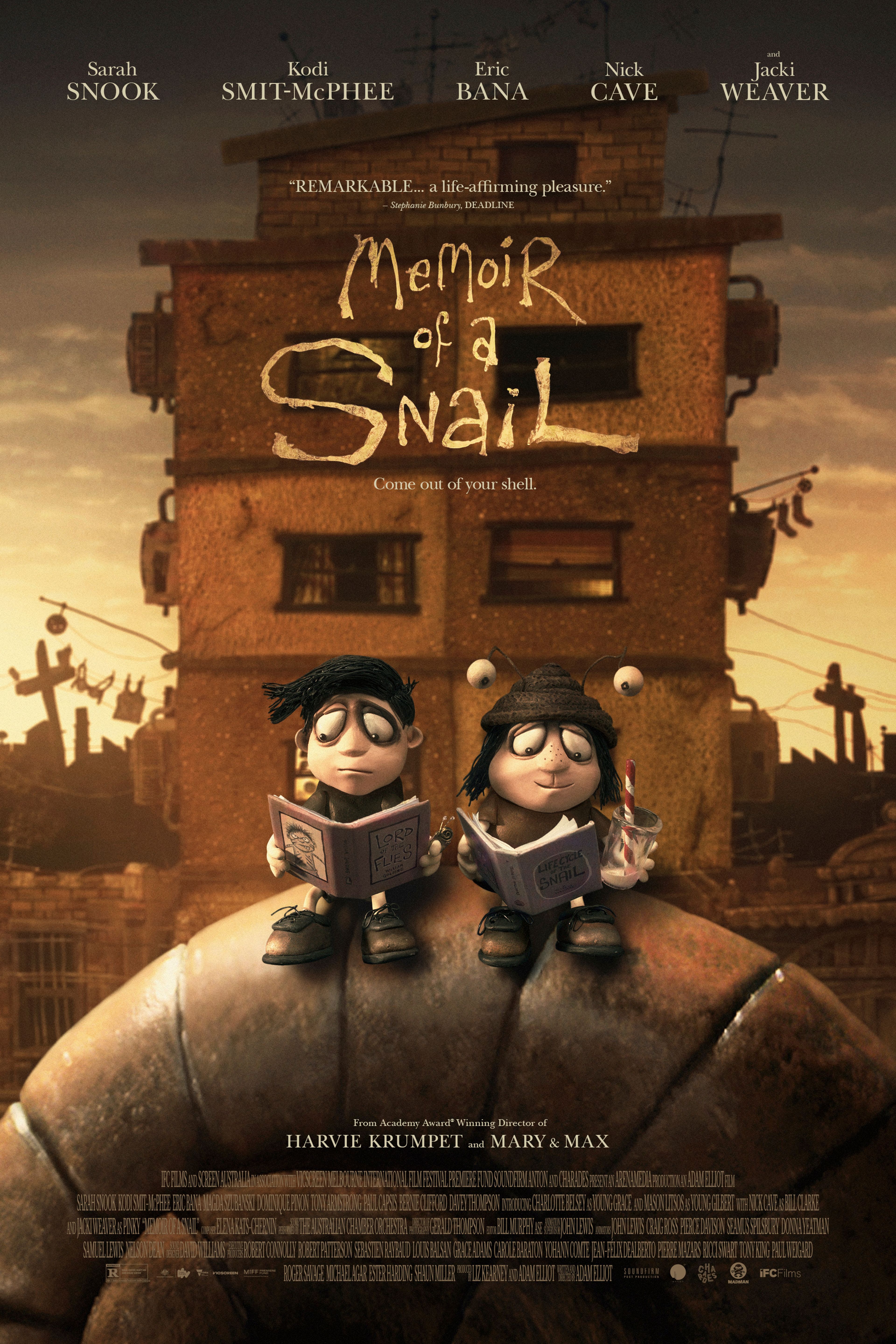 This image released by IFC Films shows poster art for "Memoir of a Snail." (IFC Films via AP)