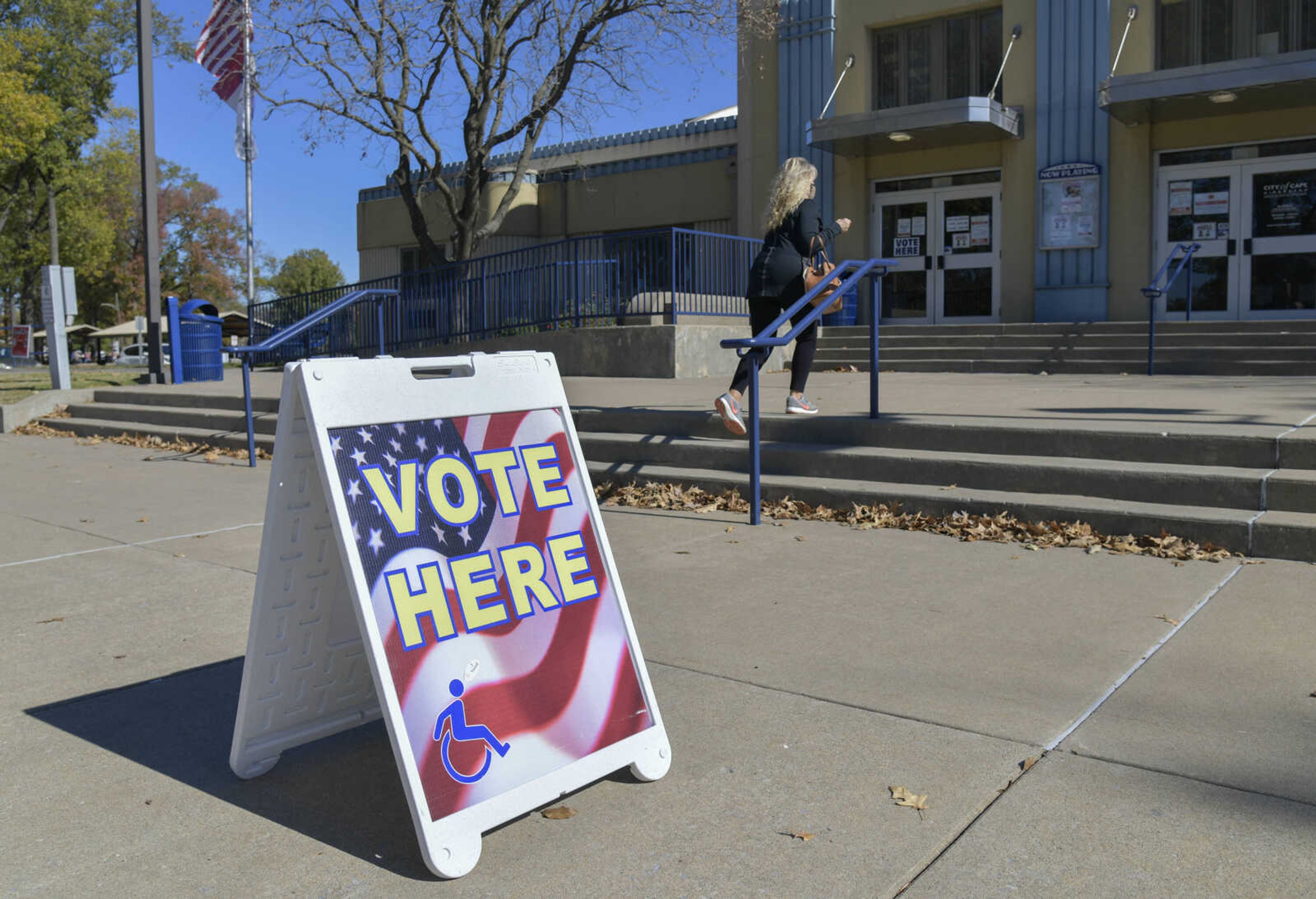 Sarah Yenesel ~ sarahy@semissourian.com  
A voter enters the Arena Building in Cape Girardeau on Election Day, Tuesday, Nov. 3, 2020.