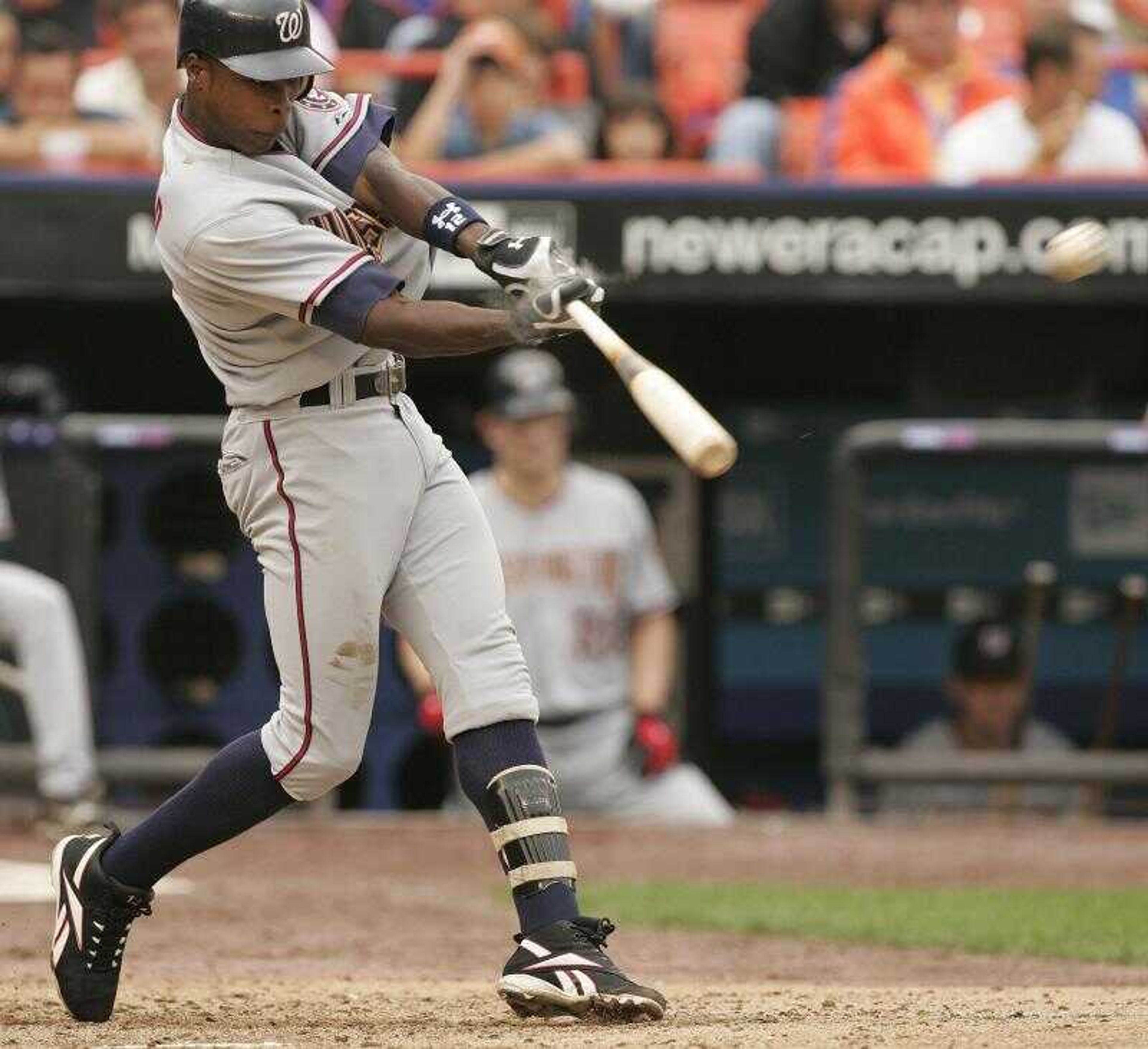 Alfonso Soriano belted a solo home run while playing for the Washington Nationals last season. Soriano will join Derek Lee and Aramis Ramirez in what looks like a potent Chicago Cubs lineup in 2007. (JULIE JACOBSON ~ Associated Press)