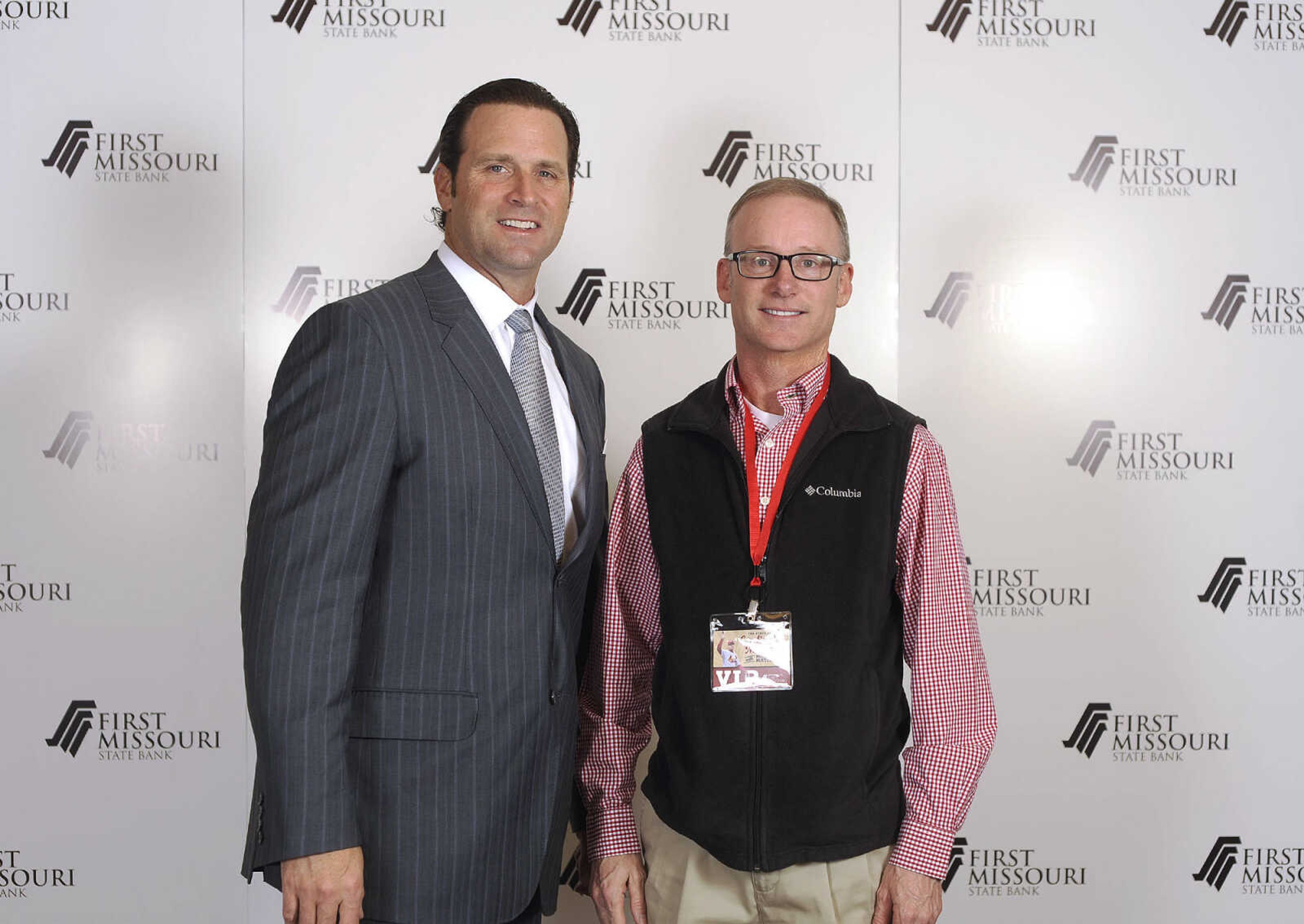 LAURA SIMON ~ lsimon@semissourian.com

Mike Matheny, manager of the St. Louis Cardinals, poses with fans during a VIP reception, Wednesday, Dec. 2, 2015, at Southeast Missouri State University's River Campus. "The State of Cardinals Nation" was presented by First Missouri State Bank.