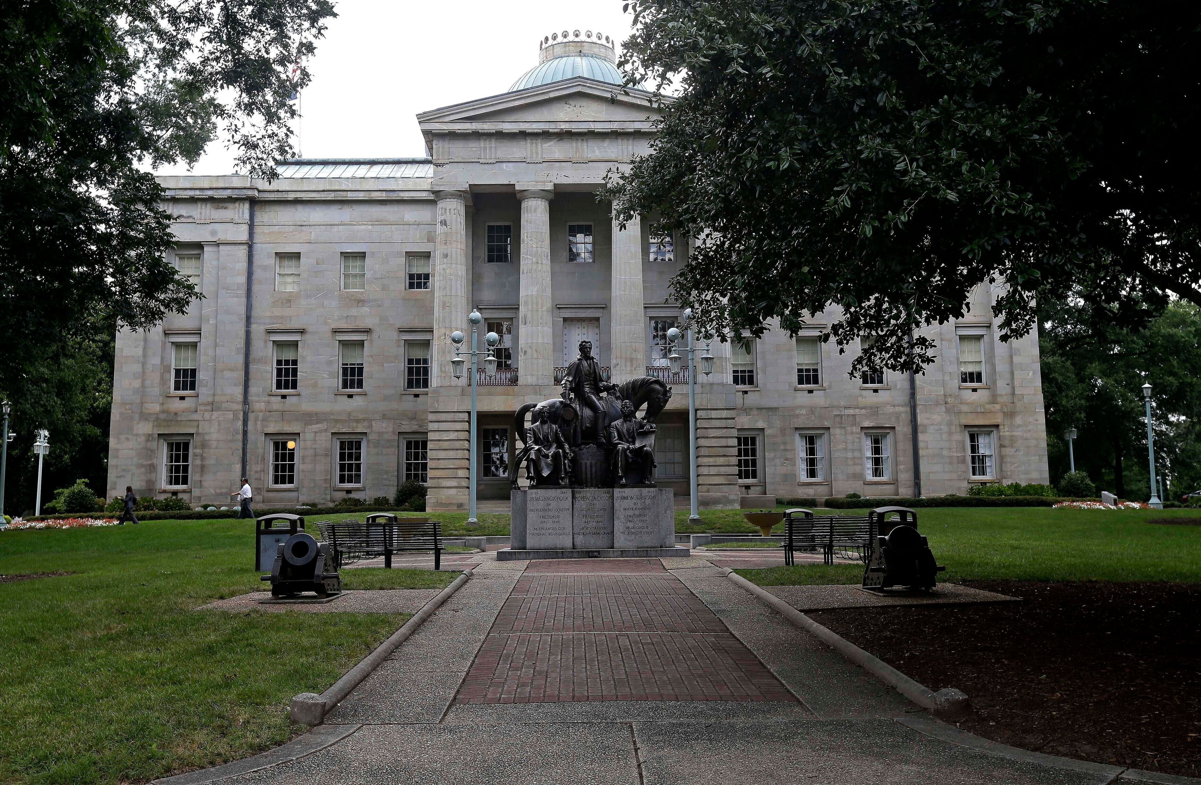 FILE - The North Carolina State Capitol in Raleigh, N.C., on July 24, 2013. (AP Photo/Gerry Broome, File)