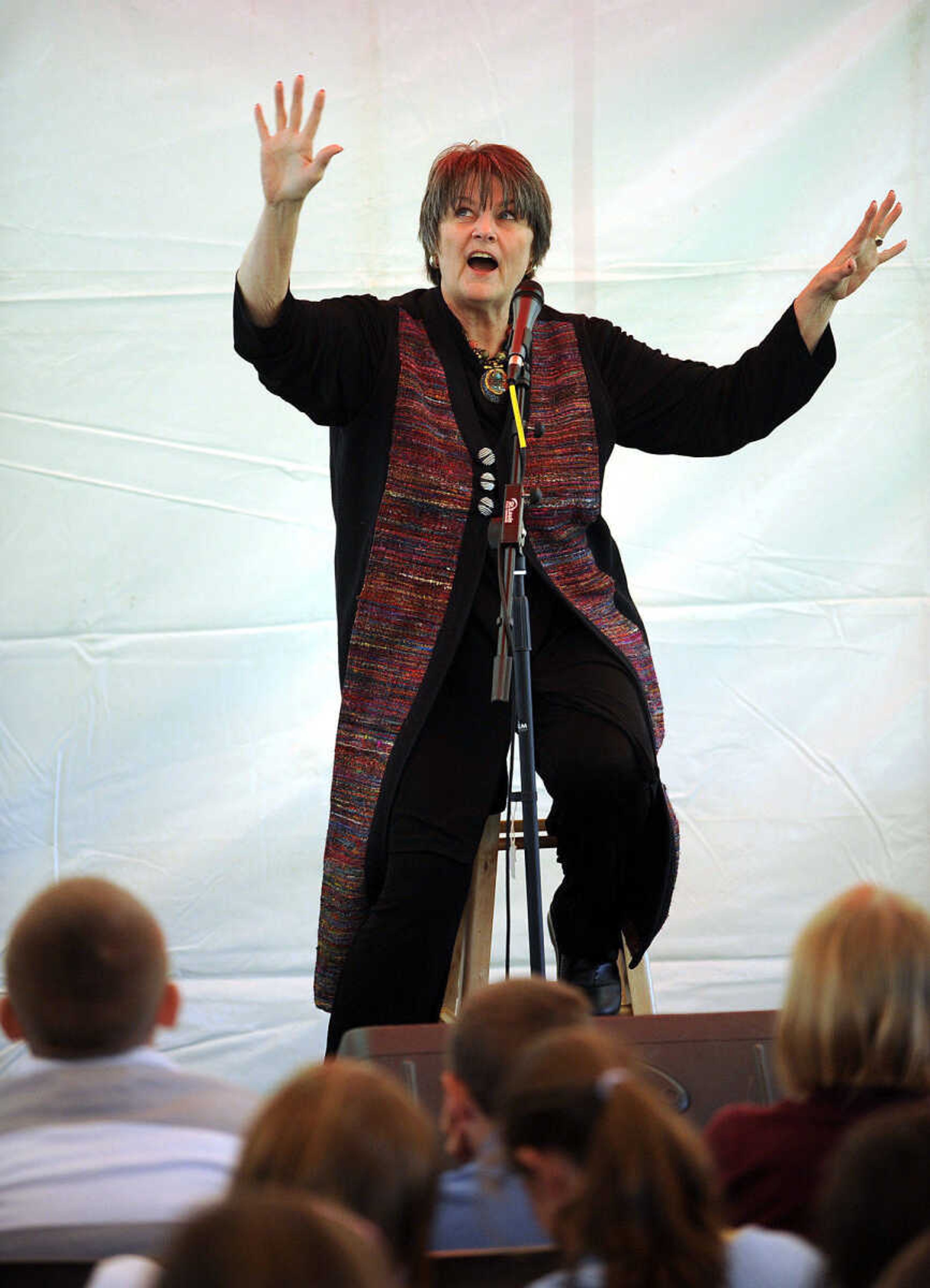 FRED LYNCH ~ flynch@semissourian.com
Marilyn Kinsella tells a story on Friday during the Cape Girardeau Storytelling Festival.