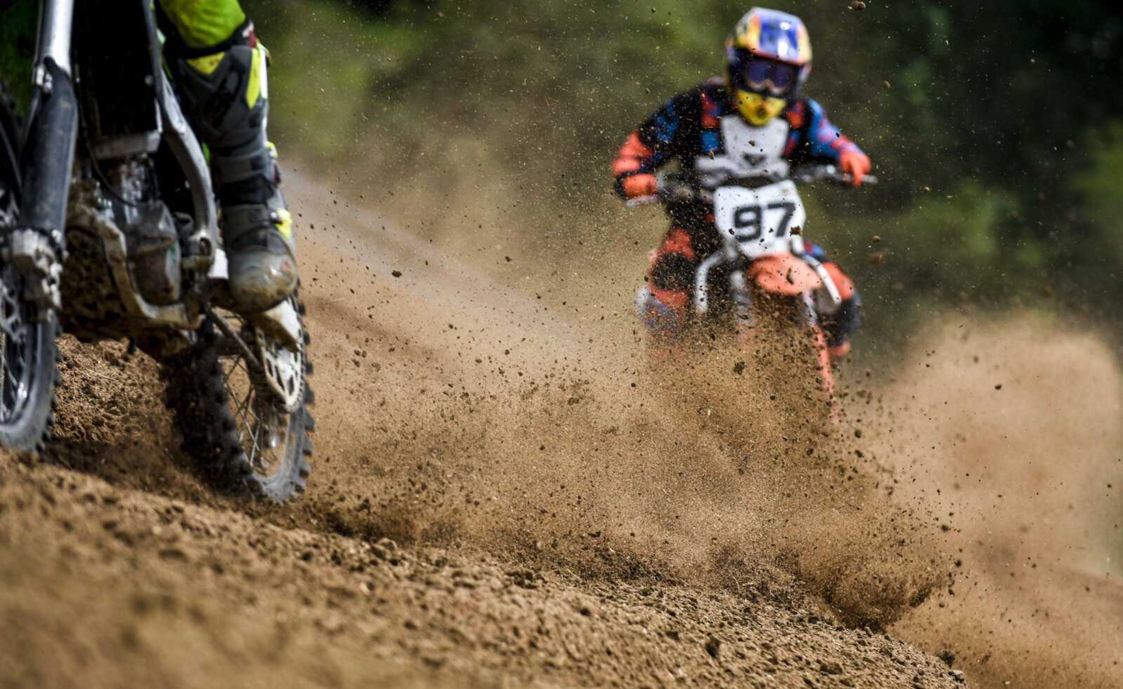 Riders ride during an open practice session at Sky High Motocross Park on June 23 in Old Appleton.