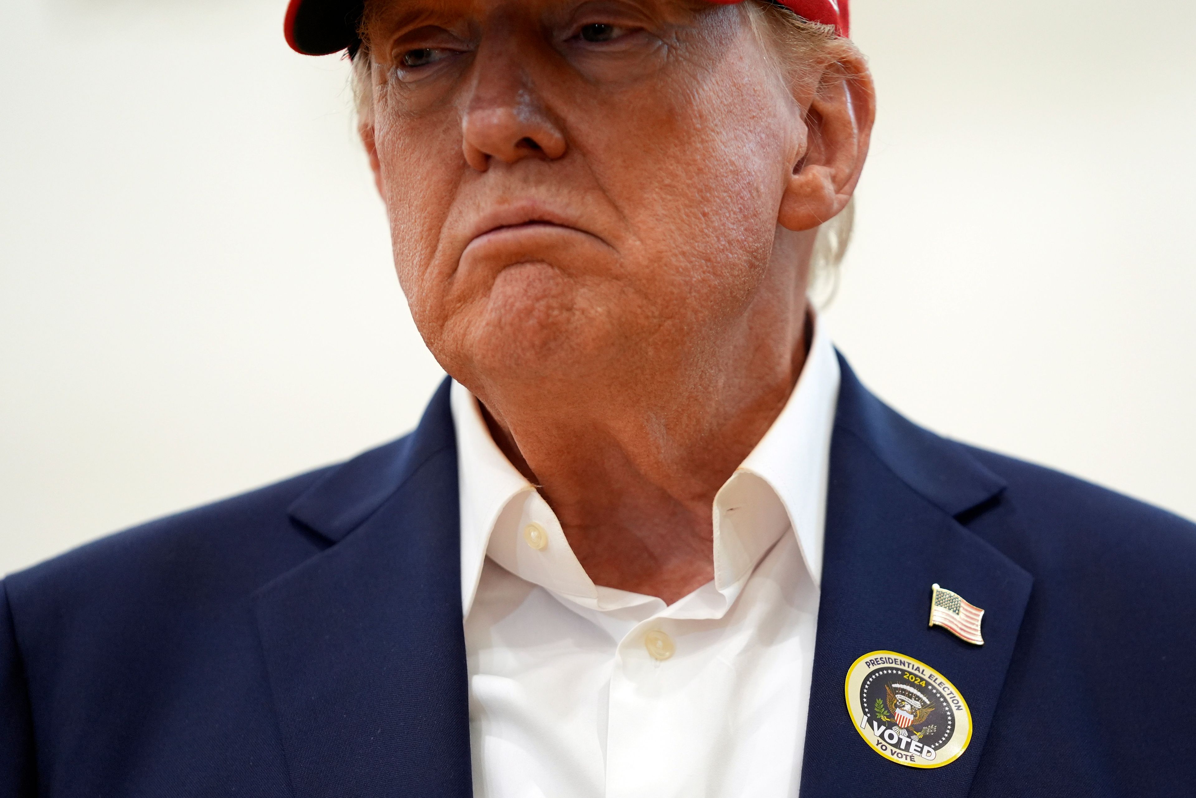 Republican presidential nominee former President Donald Trump speaks after voting on Election Day at the Morton and Barbara Mandel Recreation Center, Tuesday, Nov. 5, 2024, in Palm Beach, Fla. (AP Photo/Evan Vucci)