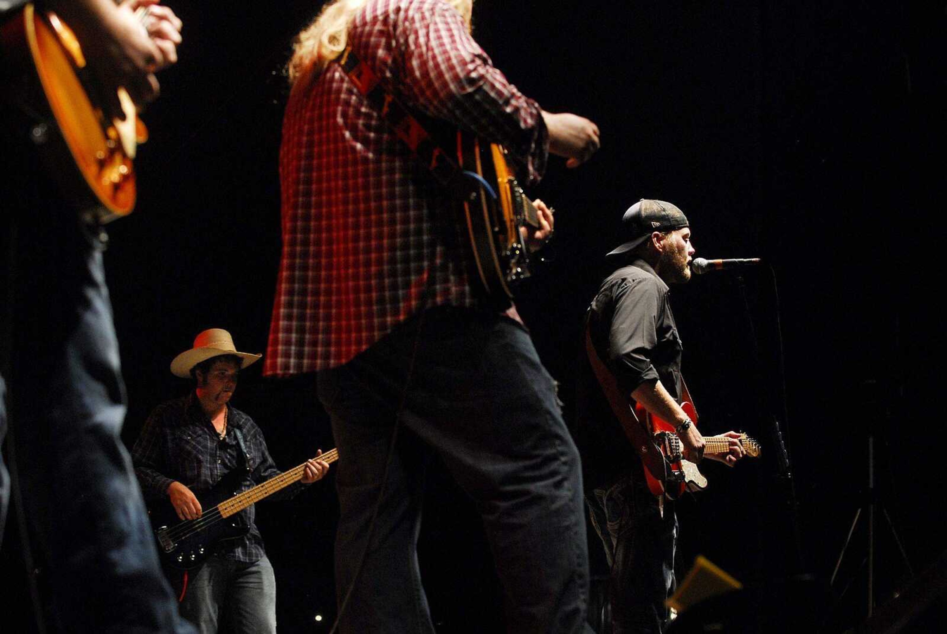 The John D. Hale Band performs Saturday in the grandstand at Arena Park during the final night of the SEMO District Fair. (Laura Simon)