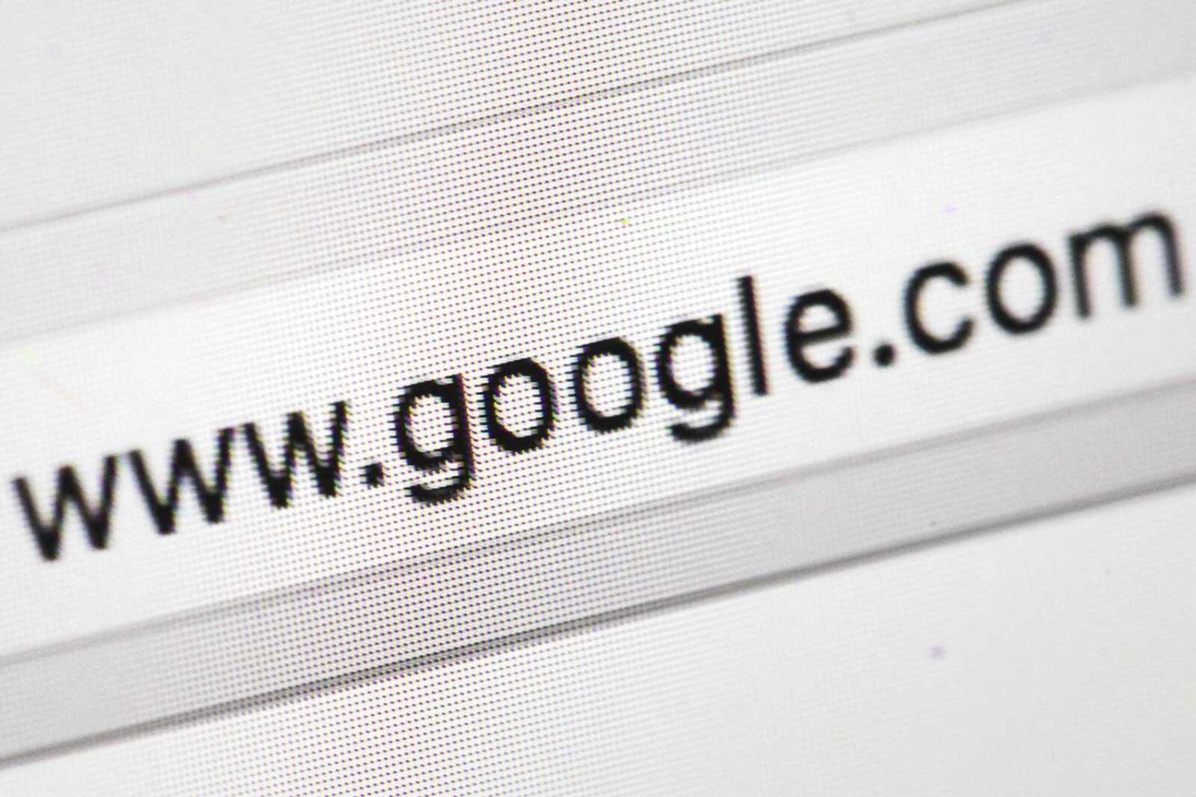 Google's web address is shown on a computer in Philadelphia. Google is keeping an eye on what you're buying offline.