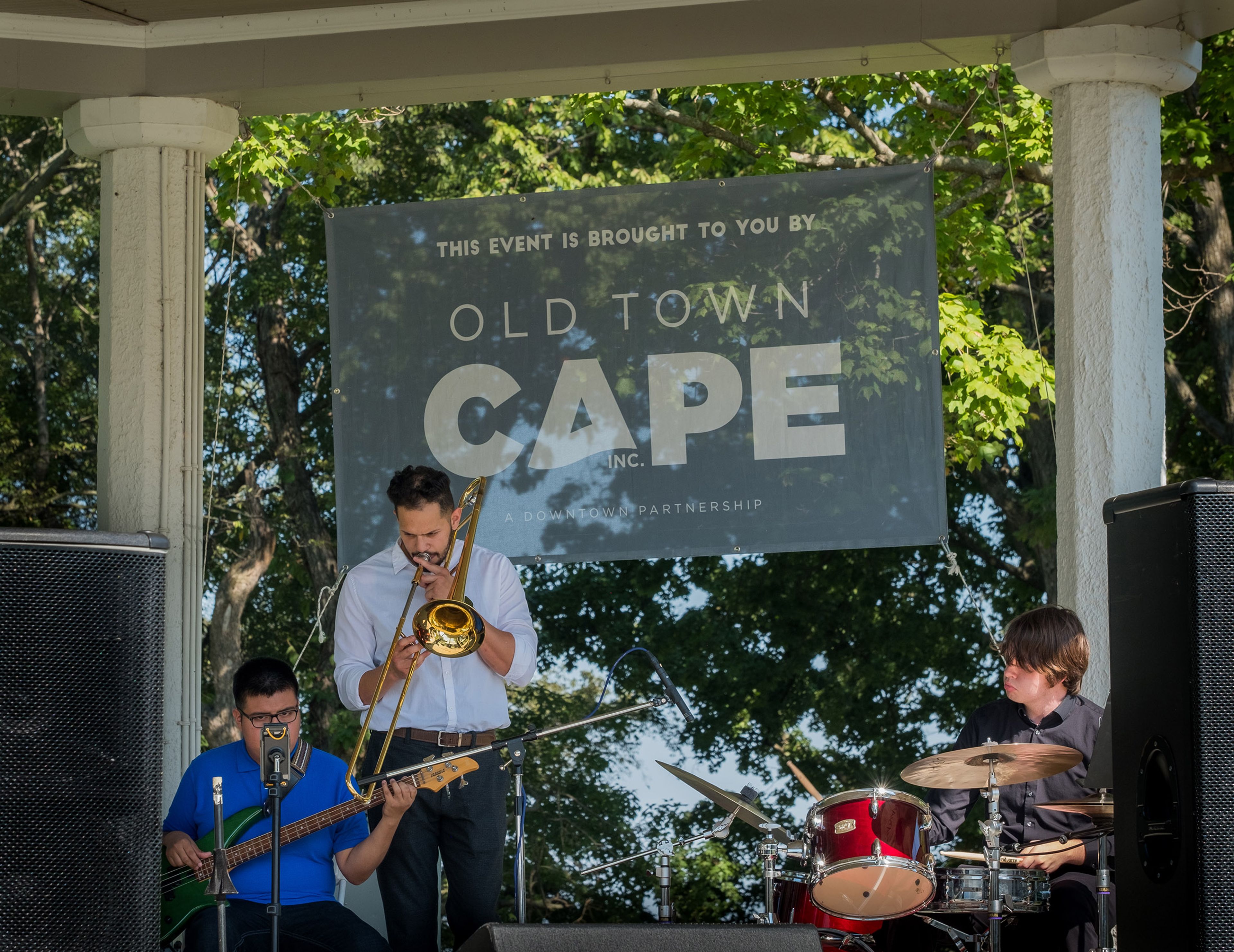 Felipe Brito, a music professor and trombonist, volunteers his time alongside his students to provide live music for the event.
