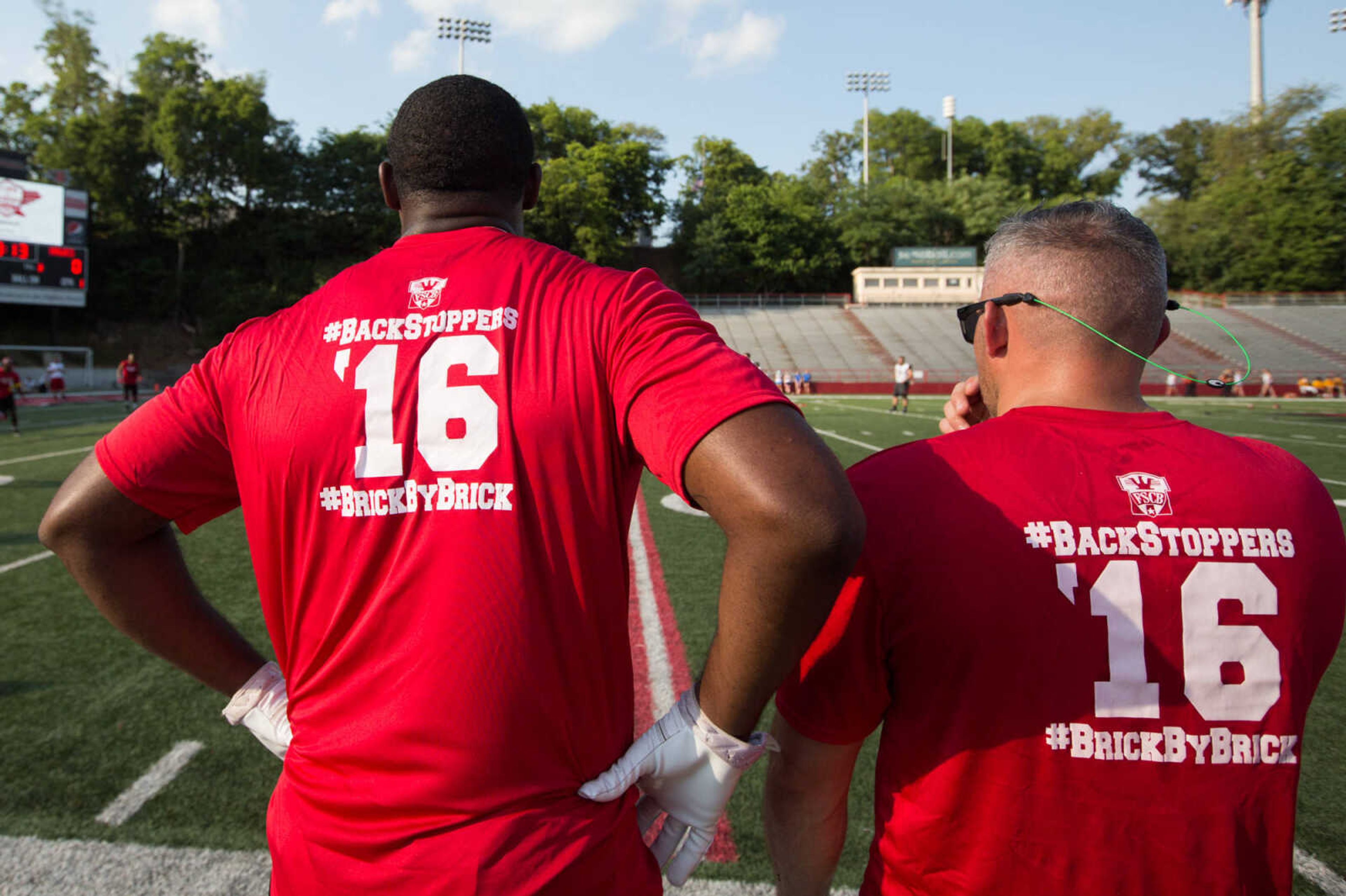 GLENN LANDBERG ~ glandberg@semissourian.com

The Cops and Hawks Bowl Thursday, July 21, 2016 at Houck Stadium. The flag-football game was a fundraiser for the family members of those who have lost their lives in the line of duty.