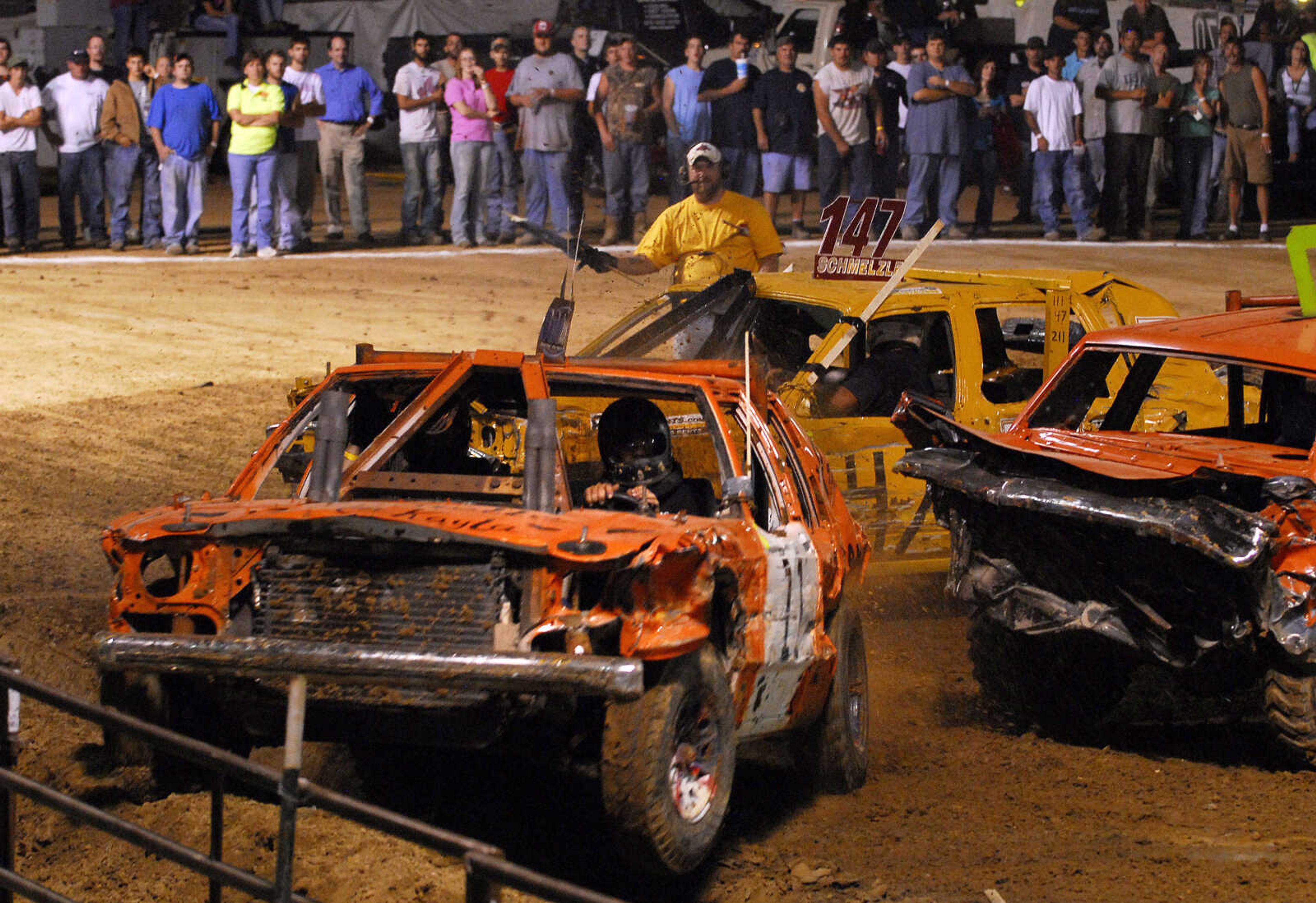 LAURA SIMON~lsimon@semissourian.com
The dual demolition derby at the 155th Annual SEMO District Fair Tuesday, September 14, 2010.