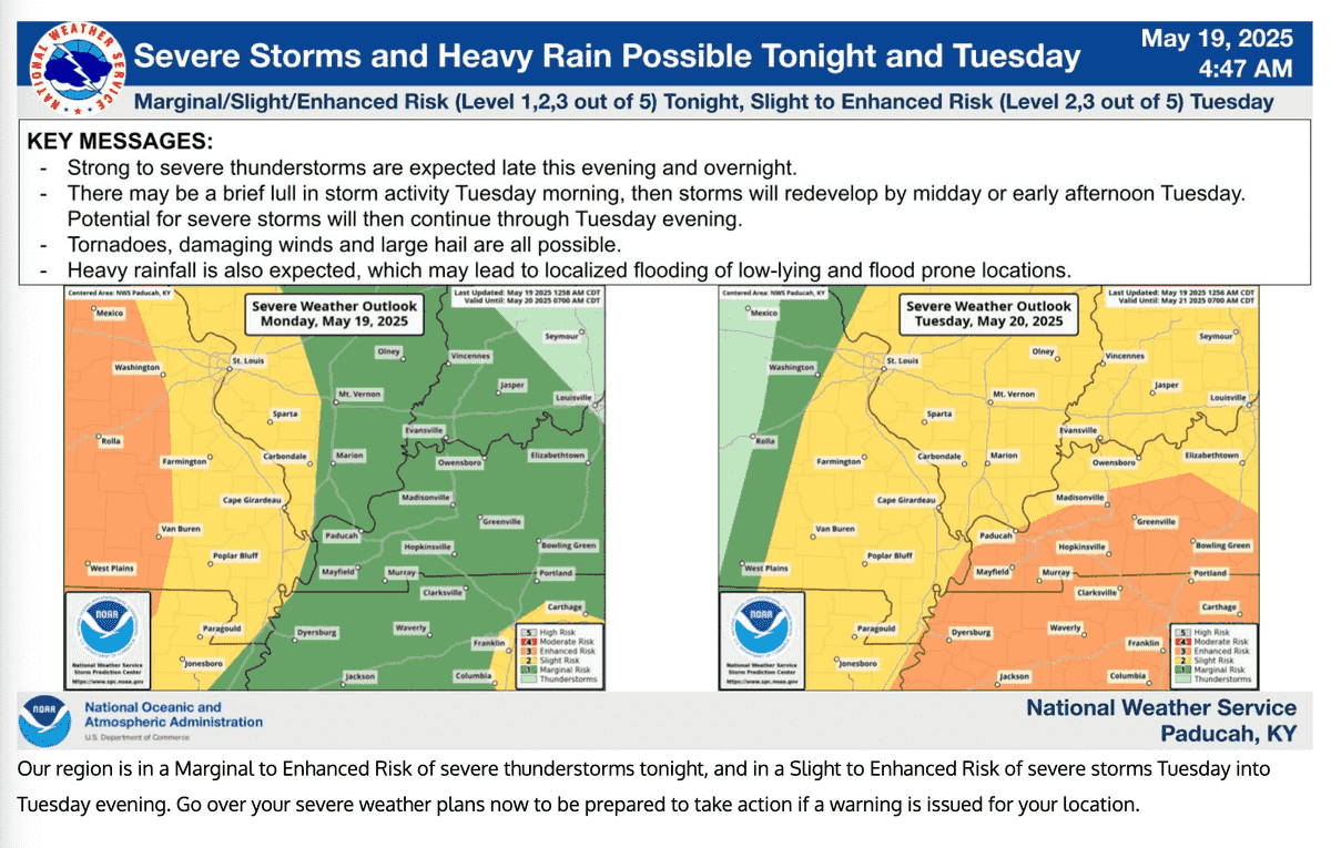 More storms predicted today, Tuesday in wake of Friday's dea...