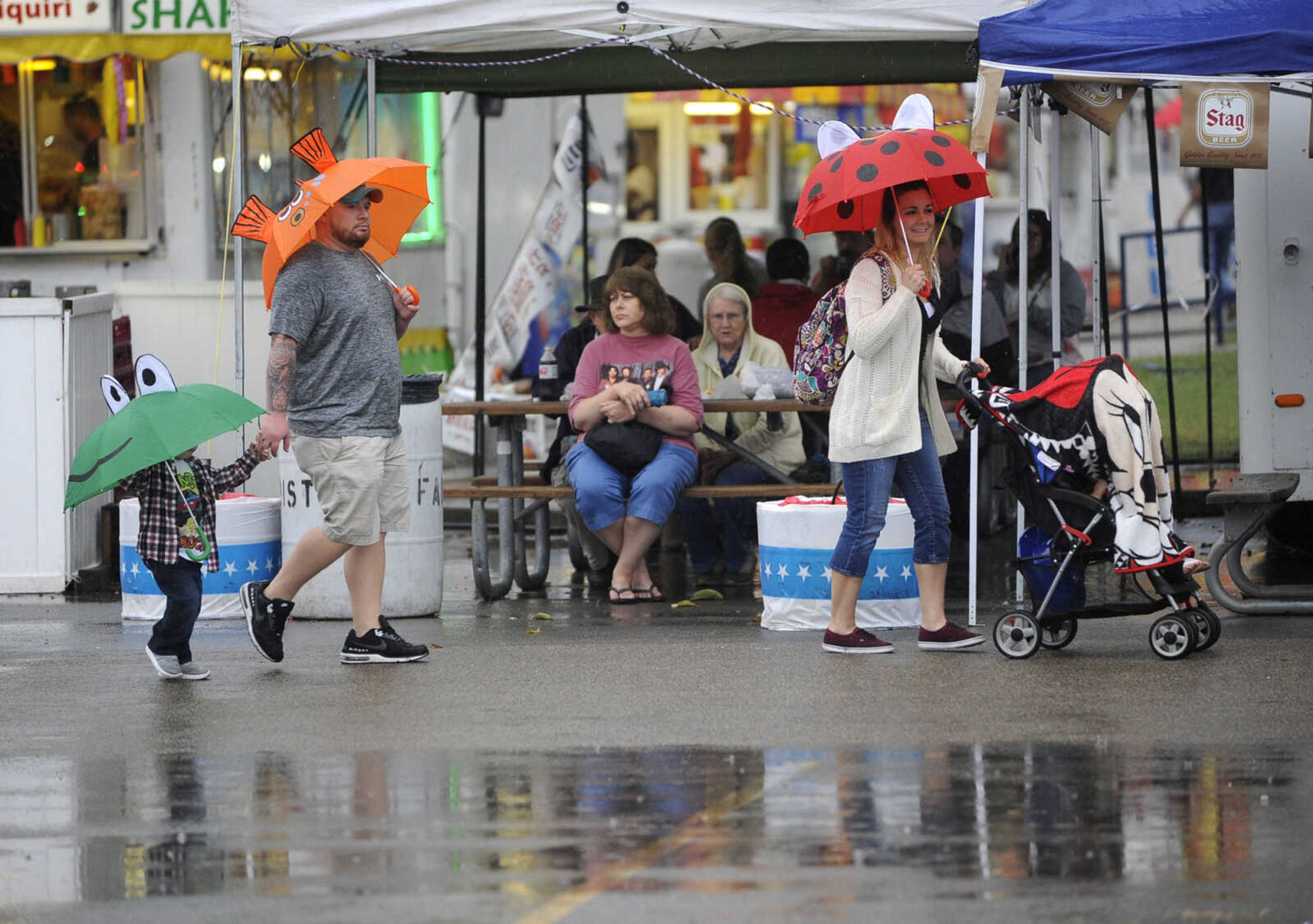 A rainy Thursday, Sept. 15, 2016 at the SEMO District Fair in Cape Girardeau.