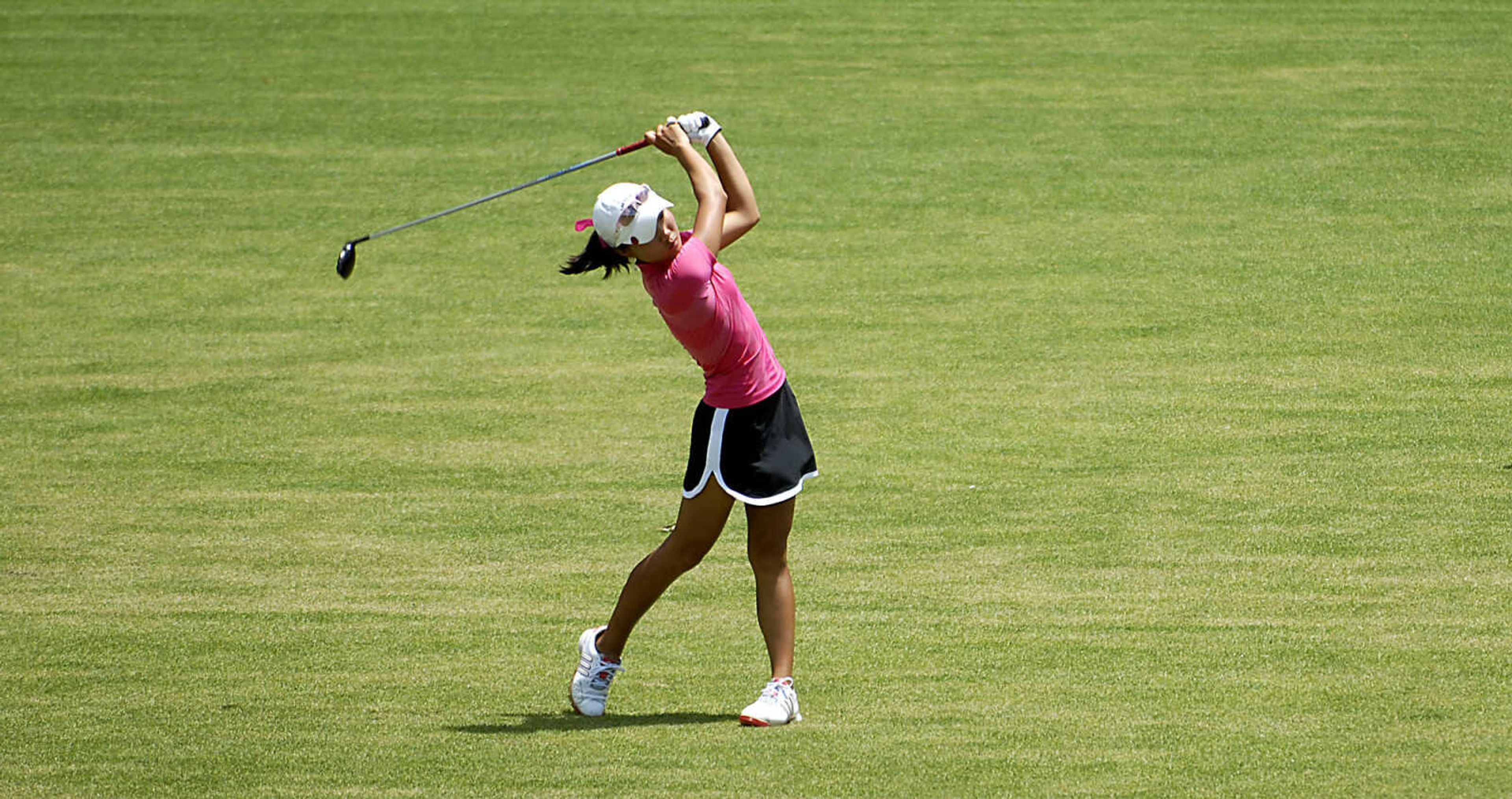 KIT DOYLE ~ kdoyle@semissourian.com
Karen Chung watches her 7th fairway shot Friday, July 3, 2009, in the AJGA Rolex Tournament of Champions at Dalhousie Golf Club.