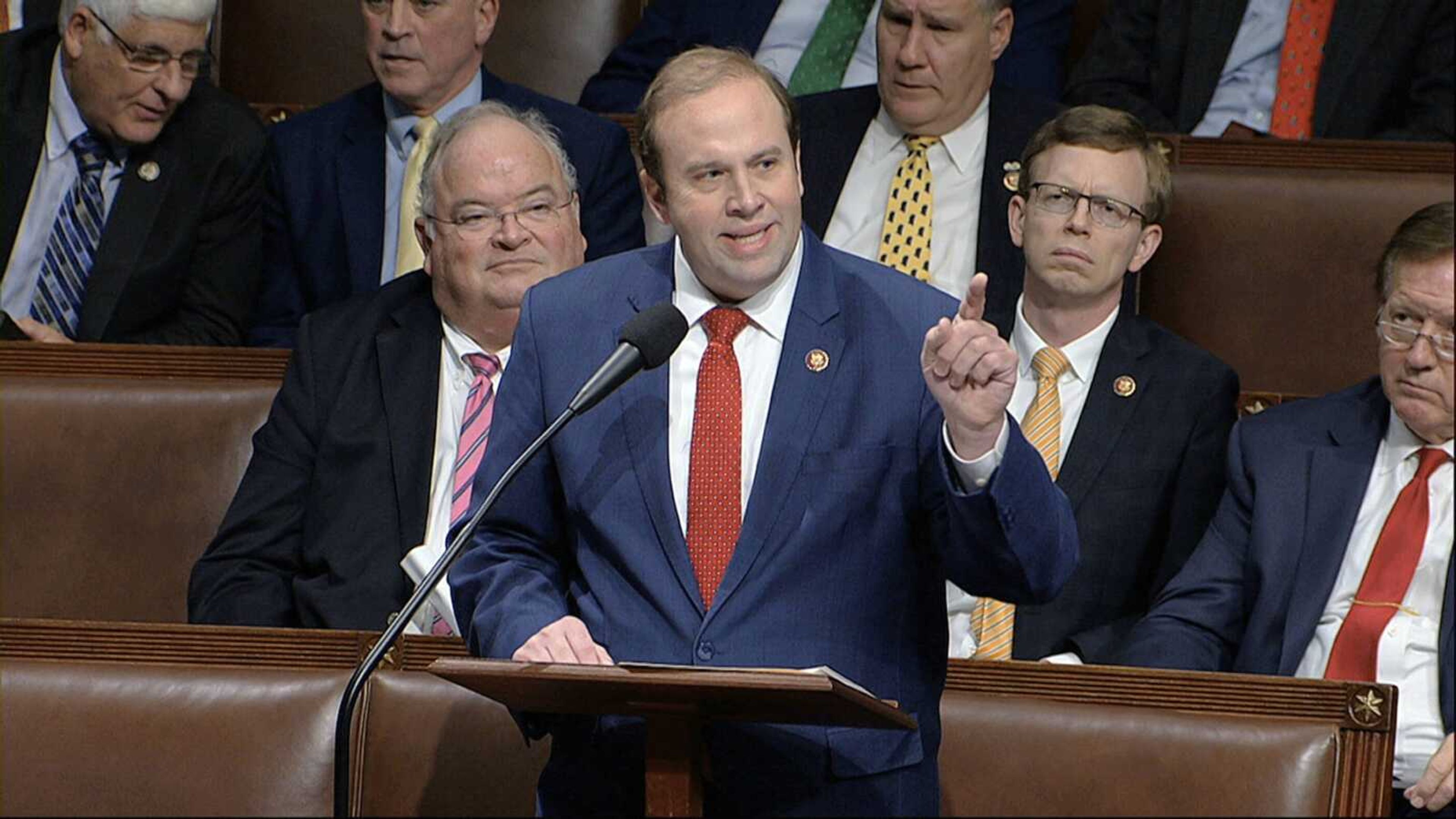 U.S. Rep. Jason Smith, R-Mo., speaks in the House of Representatives Dec. 18, 2019, at the Capitol in Washington.