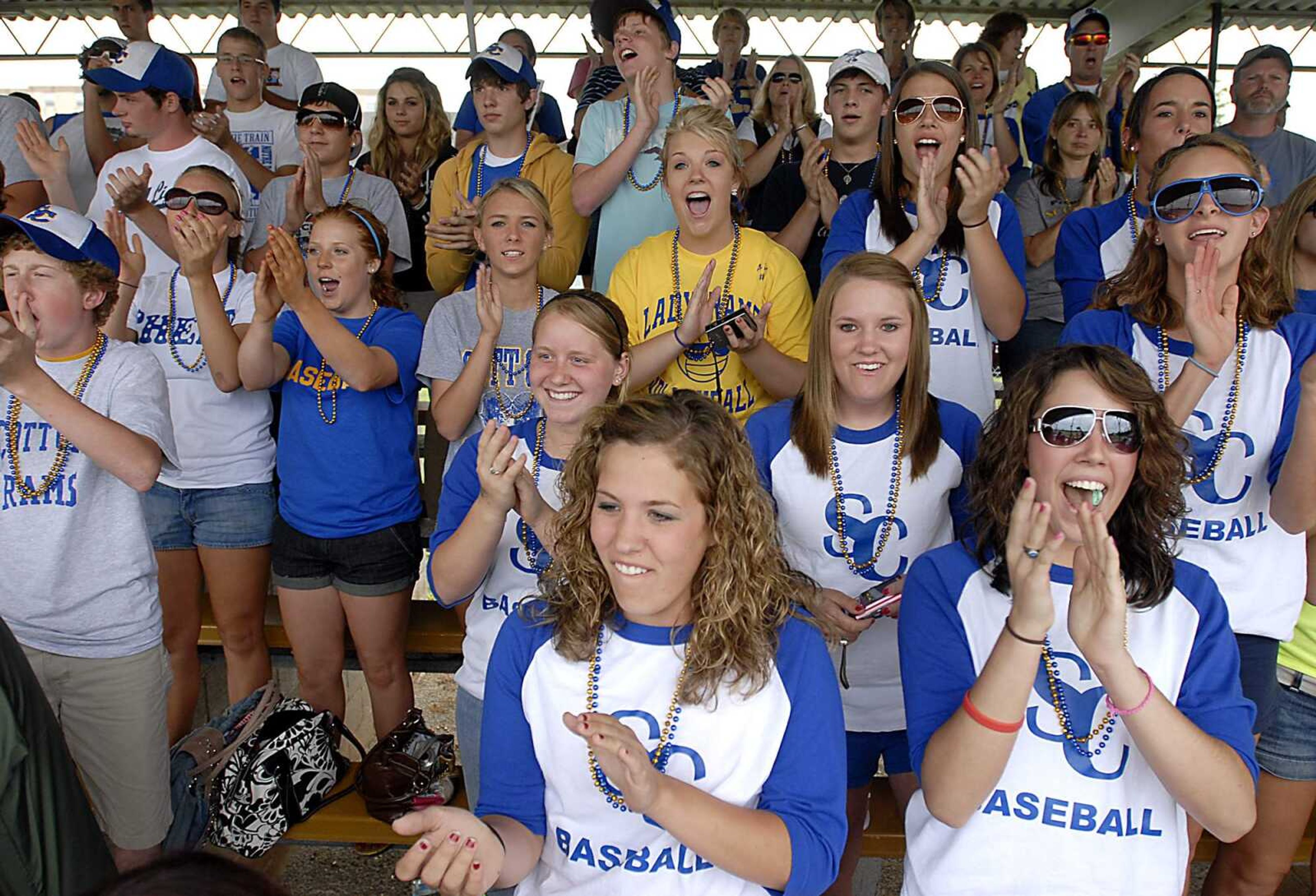 KIT DOYLE ~ kdoyle@semissourian.com
Scott City fans cheered as their team took the field Wednesday, May 28, 2008, for the Class 2 Semifinal at Meador Park in Springfield.