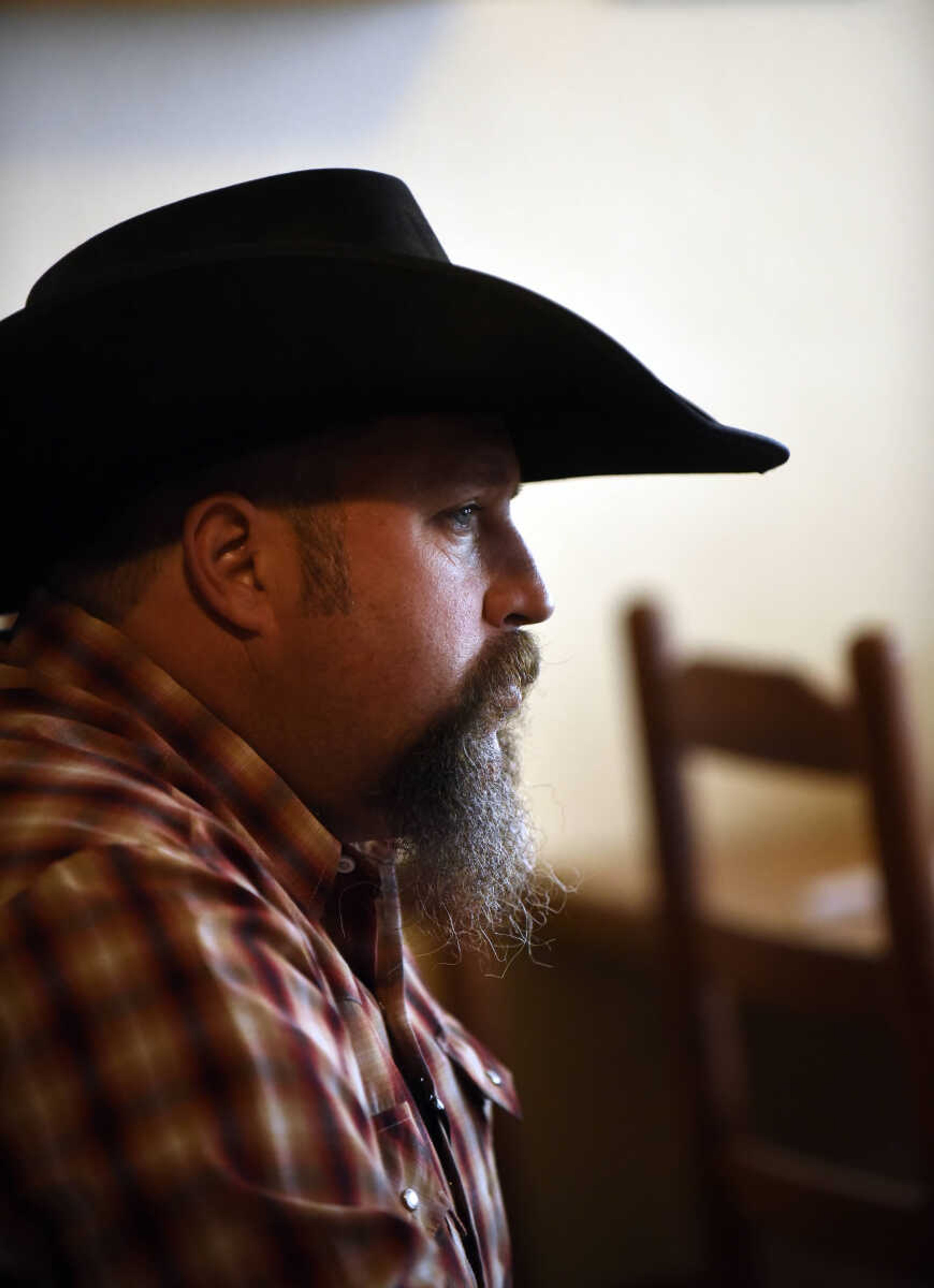 Lonnie Peterson relaxes with his cup of coffee after eating breakfast at the Pie Bird Cafe in Jackson on Tuesday, March 28, 2017.