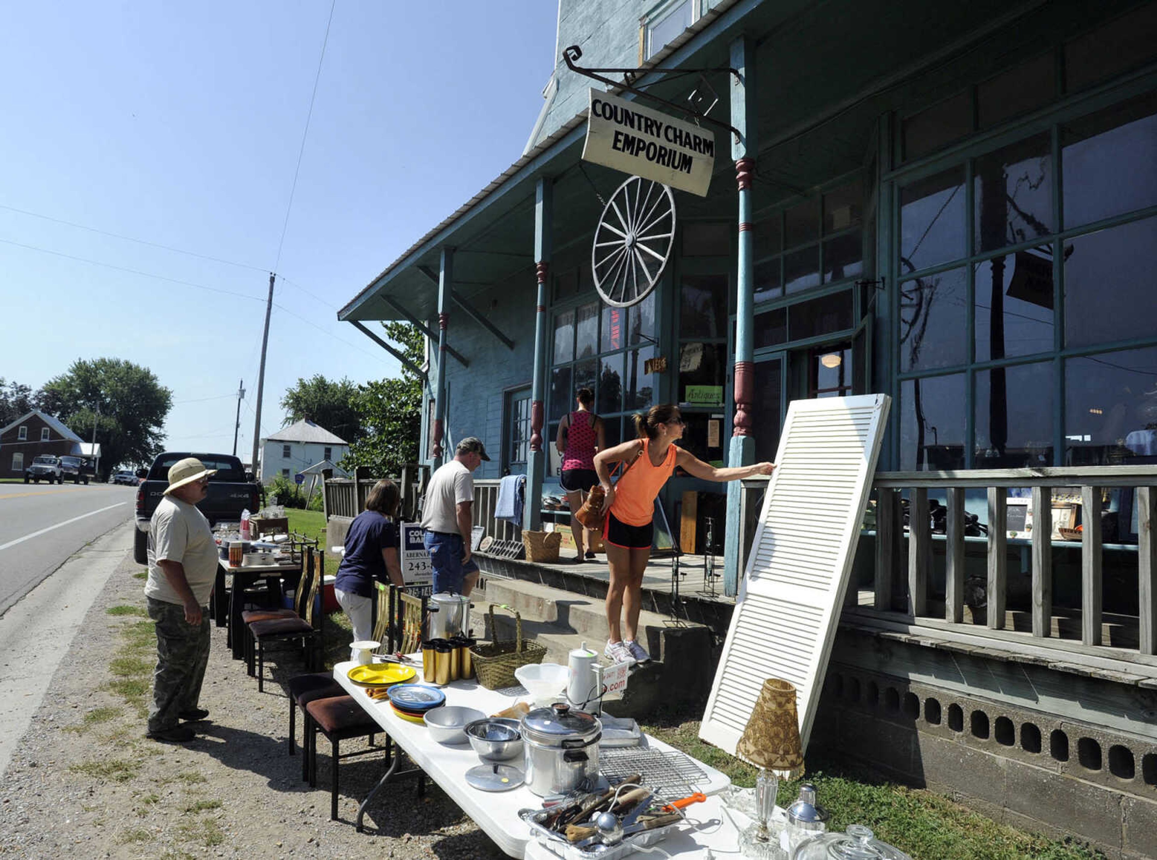 The Country Charm Emporium in Uniontown, Mo. was a popular stop during the Highway 61 Yard Sale Saturday, Aug. 31, 2013.