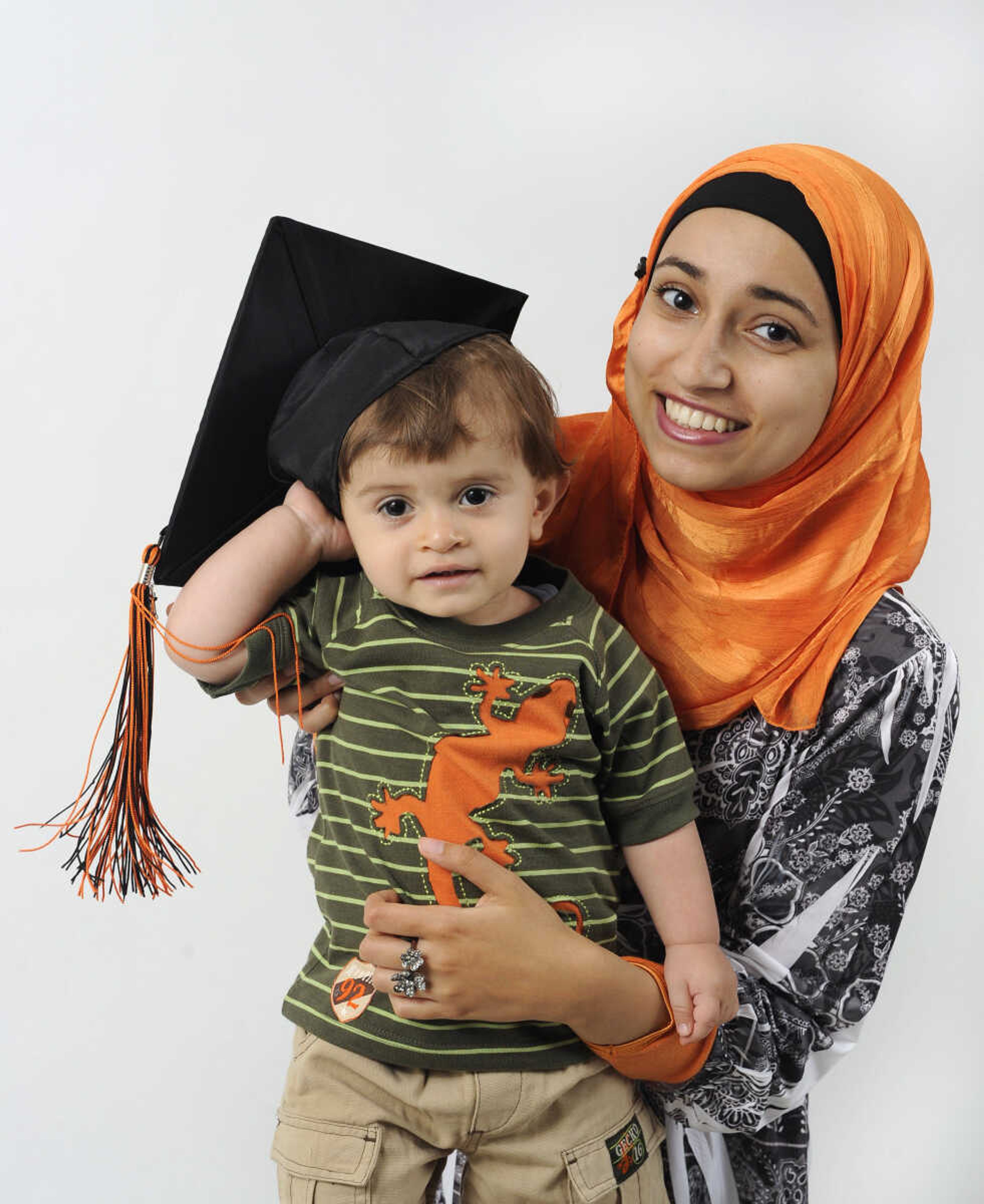 FRED LYNCH ~ flynch@semissourian.com
Cape Girardeau Central's valedictorian Noor Wadi and her 1-year-old brother, Salah Adeen Wadi.